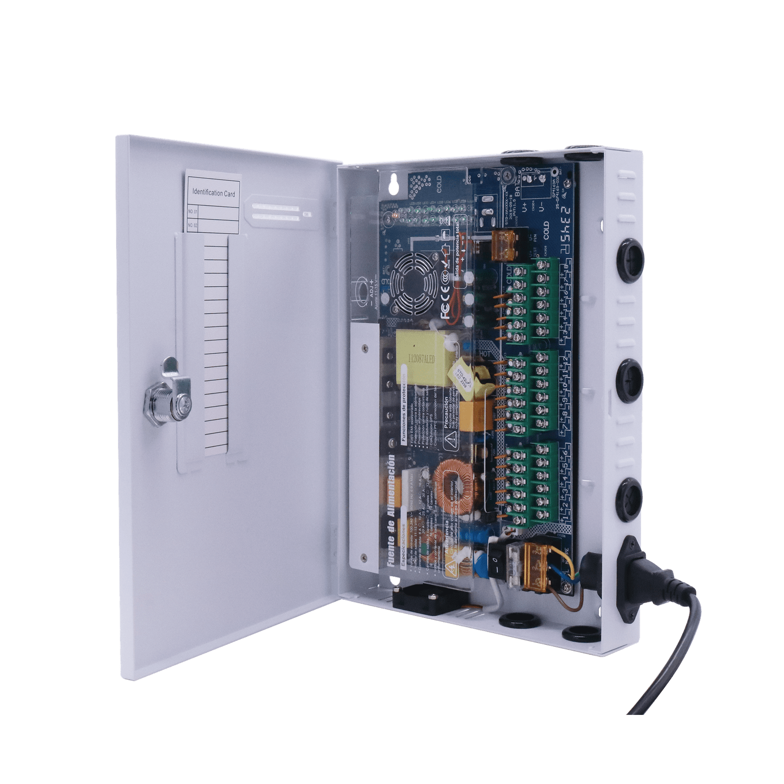 Fuente PREMIUM / 11-15 V / 18 canales / 20 A / Alta tecnología en seguridad / Doble ventilador / Hasta 1.8 Amperes por Salida / Filtro de ruido por canal / Diseño de alta gama. XP18DC20HD - EPCOM POWERLINE