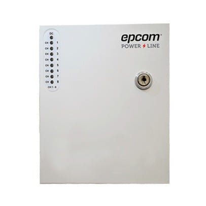 Fuente de Alimentación Profesional de 24 Vca @ 8 Amper / Soporta 8 Cámaras / Voltaje de Entrada 110 Vca PLK-24-AC-8A - EPCOM POWERLINE