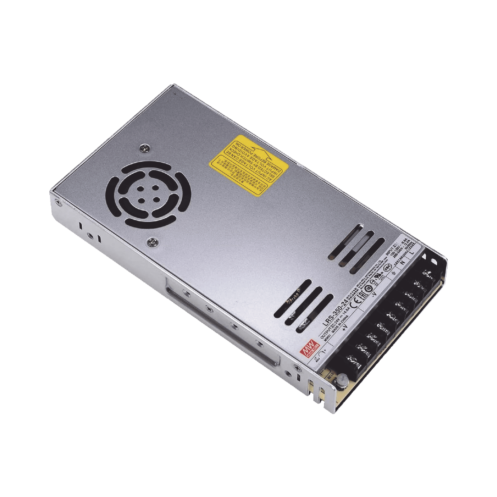 Fuente de Poder Industrial Conmutada 350W de Potencia, 24Vcc, 14.6A LRS35024 - MEANWELL