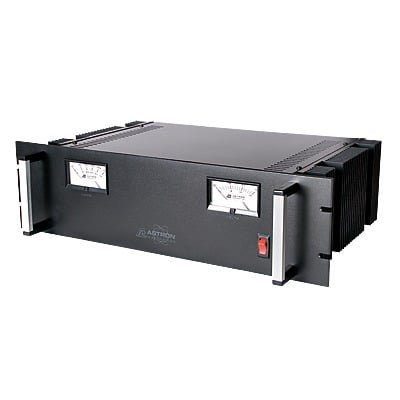 Fuente de poder  13.8Vcc, 35A, lineal regulada con circuito cargador de baterías, para instalación en rack RM-35MBB - ASTRON