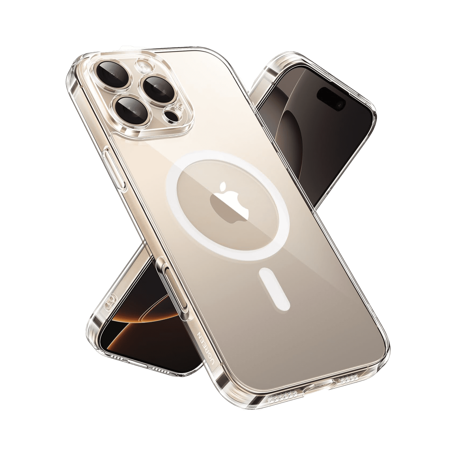 Funda protectora magnética transparente UGREEN Classy para iPhone 16 Pro Max (transparente) 45928 - UGREEN