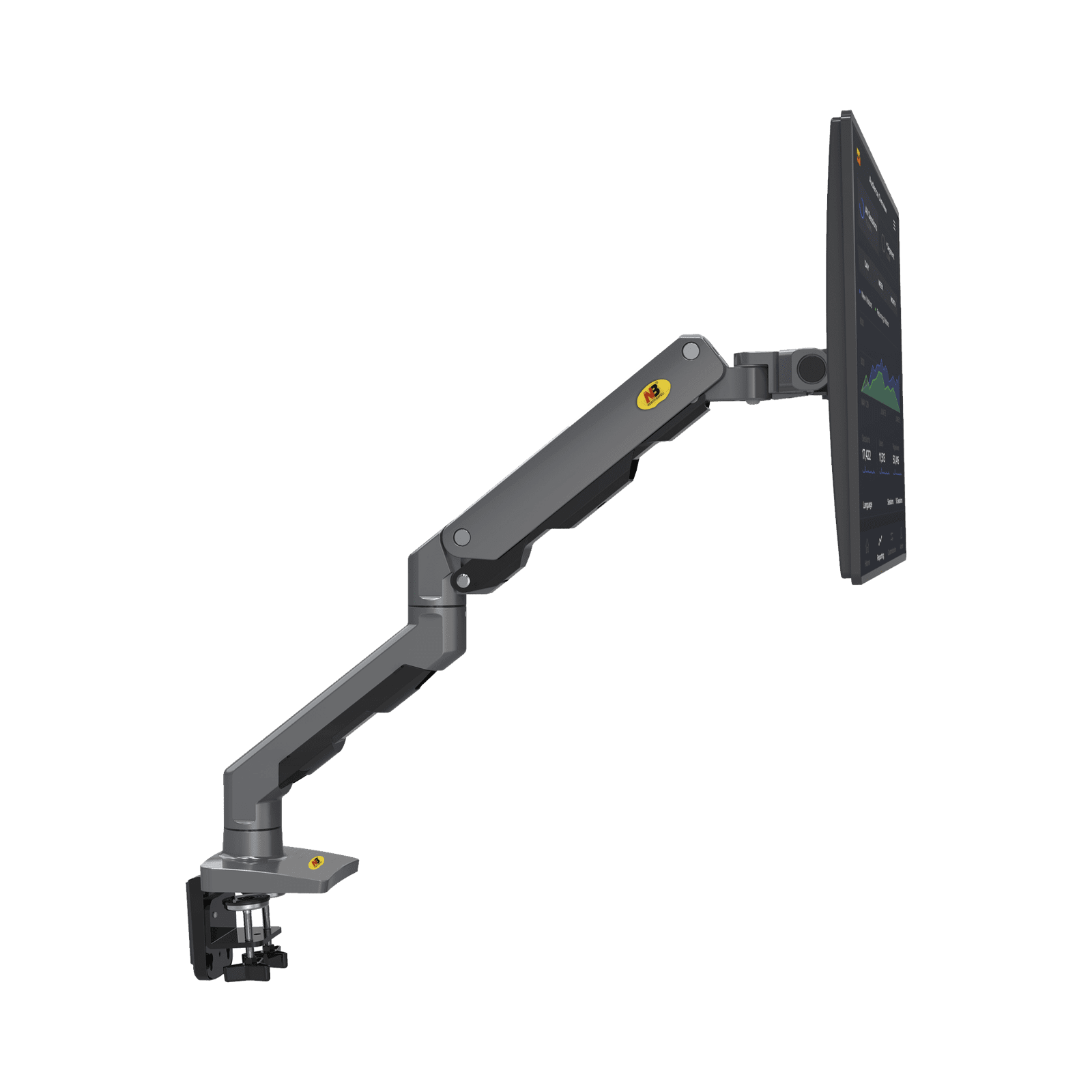 Montaje de Escritorio articulado para 2 monitores de 22″-32″ / Soporta hasta 15 kg x brazo / Vesa 75 x 75 / 100 x 100 / Acero / Giro: 360° G35NB - EPCOM