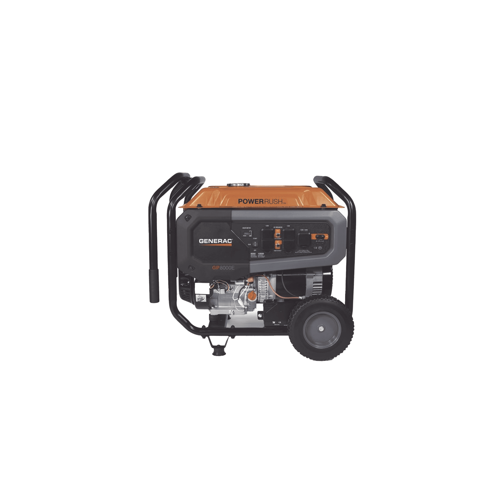 Generador Inversor Portátil a Gasolina, 8 kW, 120/240Vca,  Arranque Eléctrico GP8000E - GENERAC