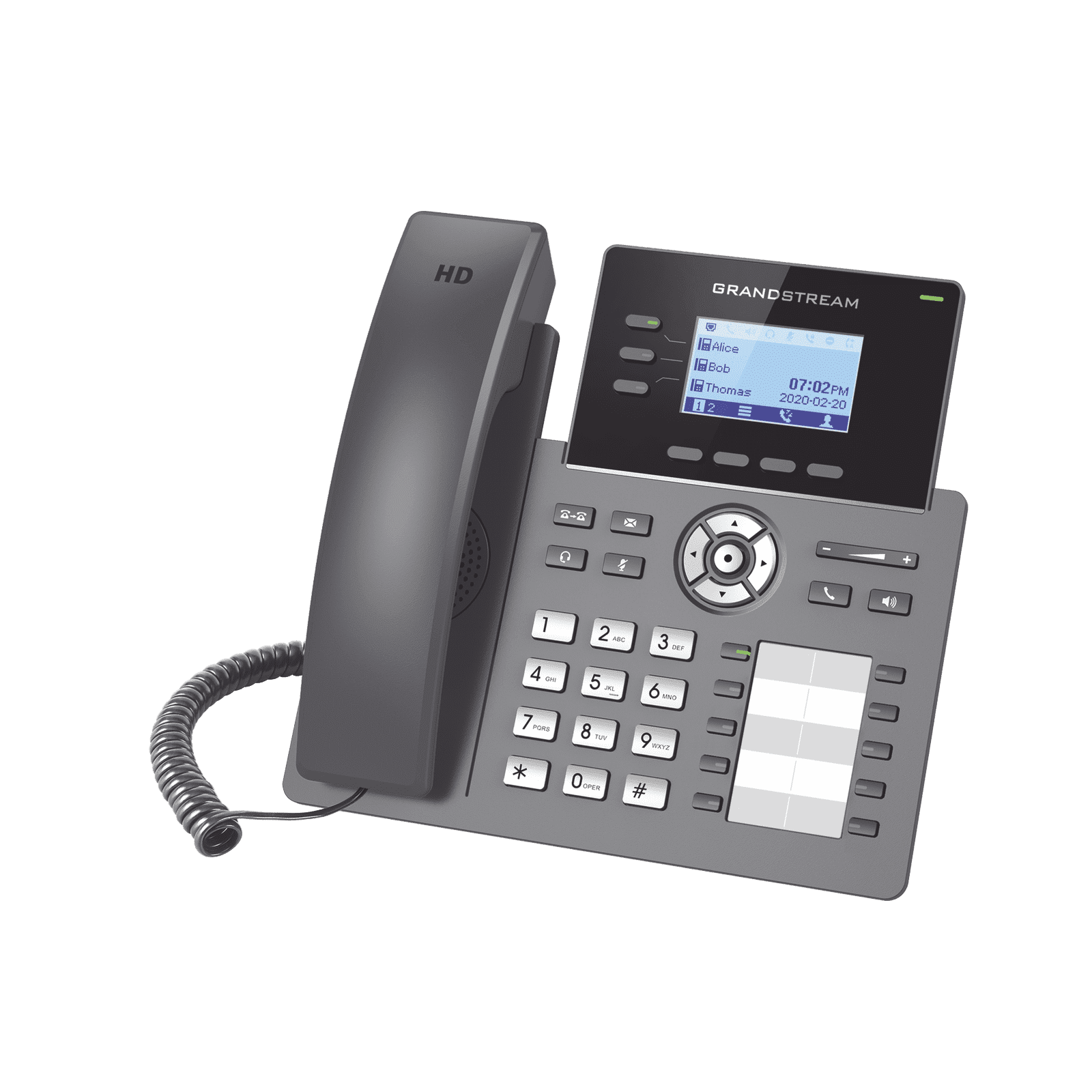 Teléfono IP Grado Operador, 3 líneas SIP con 6 cuentas, 10 botones BLF, puertos Gigabit, codec Opus, IPV4/IPV6 con gestión en la nube GDMS GRP2604 - Grandstream