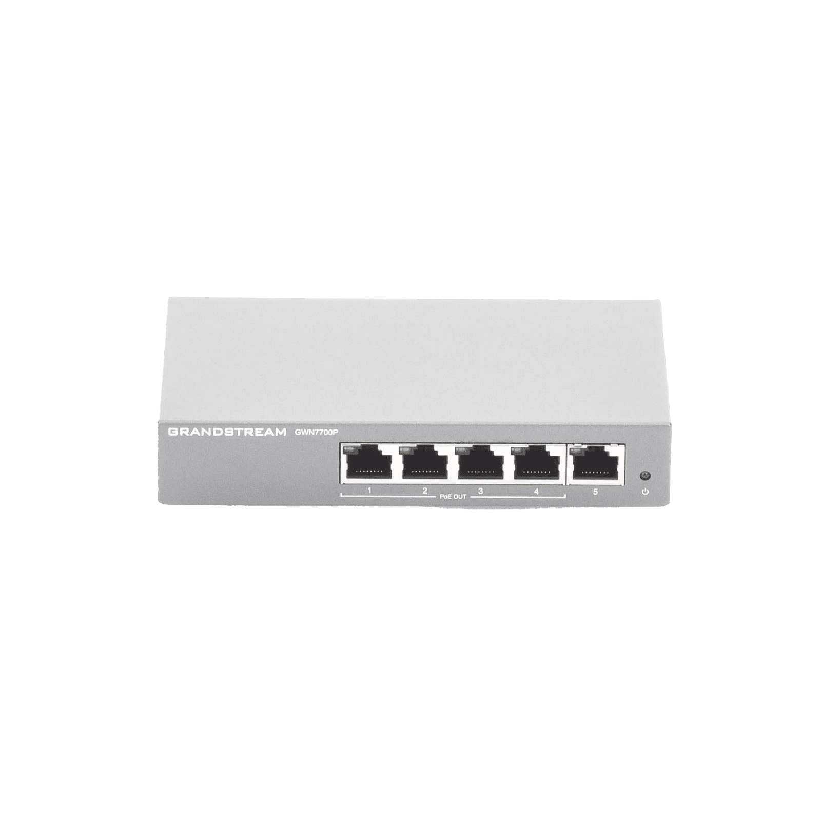 Switch PoE+ Gigabit No Administrable / 5 puertos 10/100/1000 Mbps / 4 puertos PoE+ / hasta 60W GWN7700P - Grandstream
