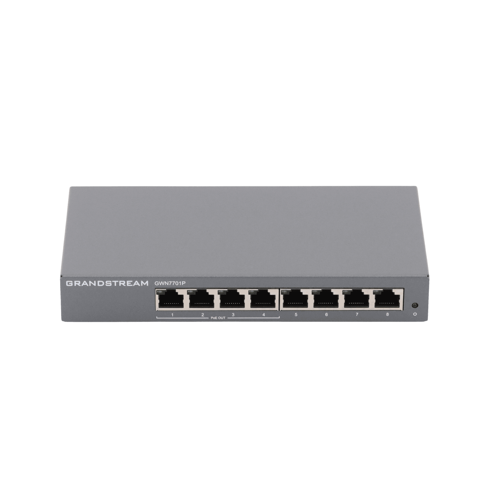 Switch PoE+ Gigabit No Administrable / 8 puertos 10/100/1000 Mbps / 4 puertos PoE+ / hasta 60W GWN7701P - Grandstream