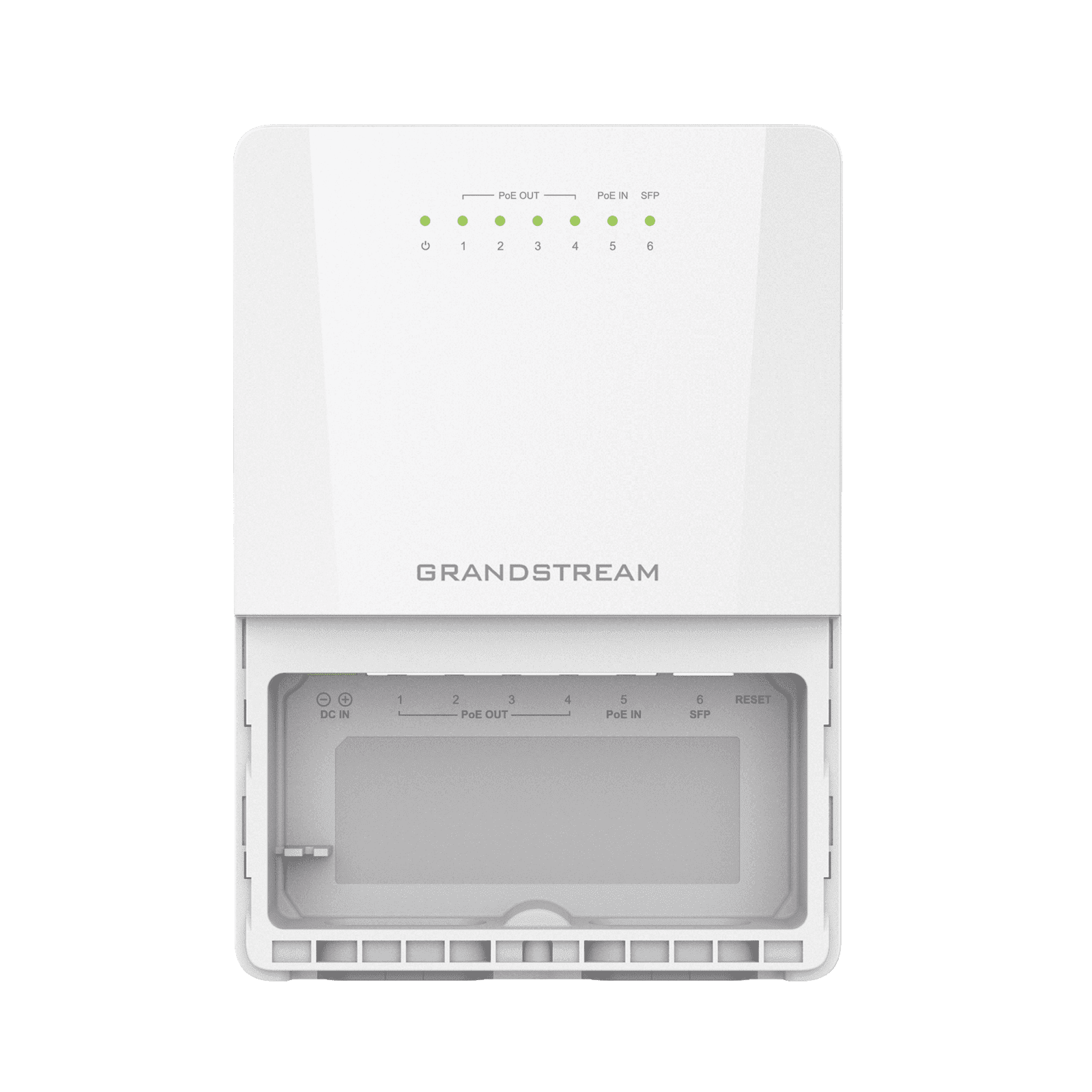 Switch PoE Lite administrable para exteriores de 6 puertos (5GE+1SFP) / Clasificación IP66 a prueba de polvo y agua GWN7710R - Grandstream