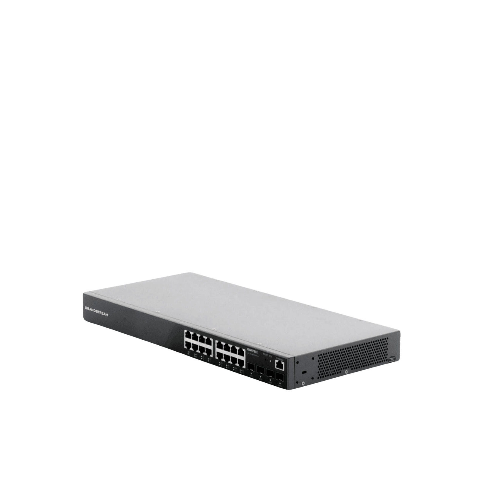 Switch Gigabit Administrable / 16 puertos 10/100/1000 Mbps + 4 Puertos SFP Uplink / Compatible con GWN Cloud. GWN7802 - Grandstream