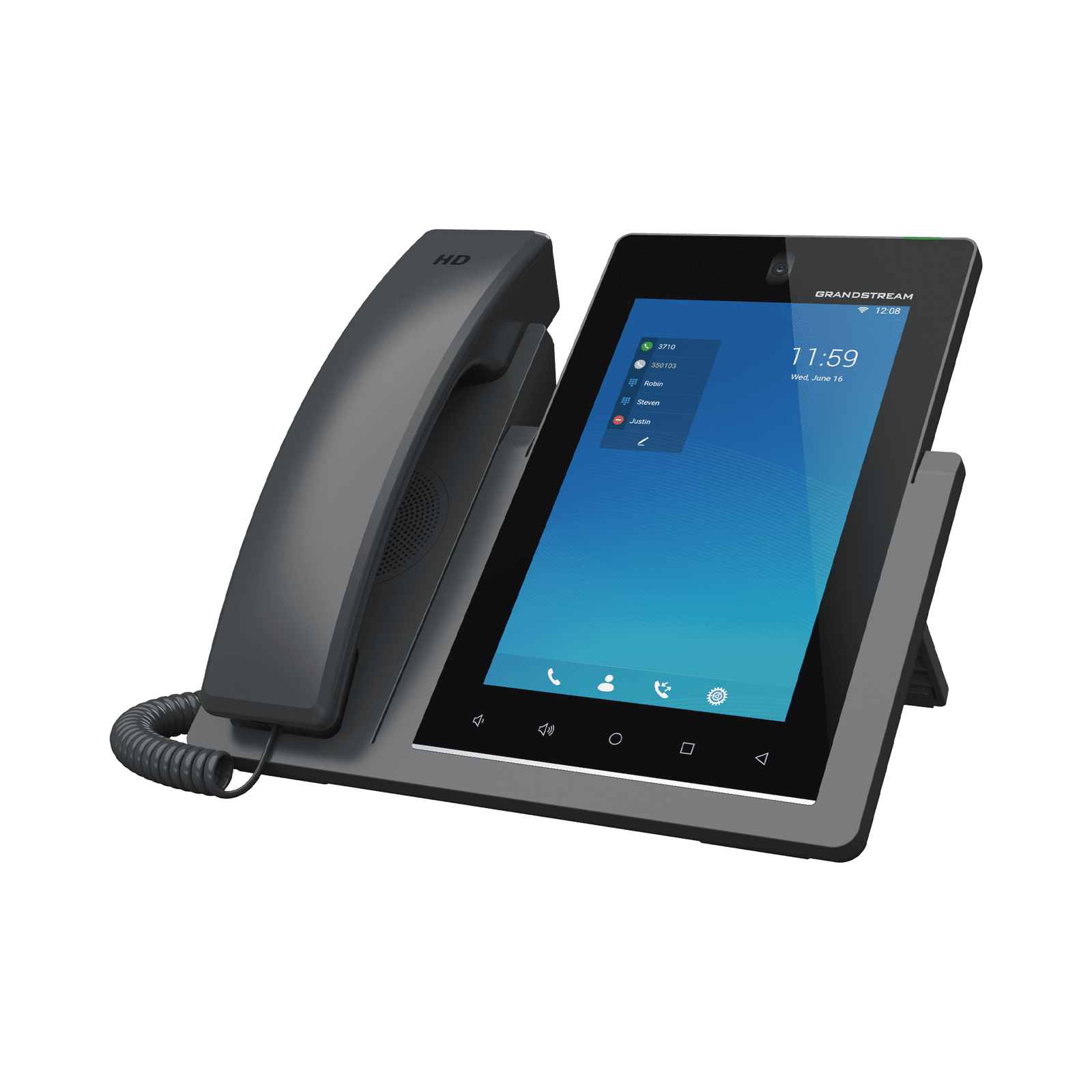 Teléfono IP Android 11, 16 líneas SIP con 16 cuentas, pantalla táctil 7″, puertos Gigabit, Wi-Fi, Bluetooth, PoE, codec Opus, IPV4/IPV6 con gestión en la nube GDMS GXV3470 - Grandstream