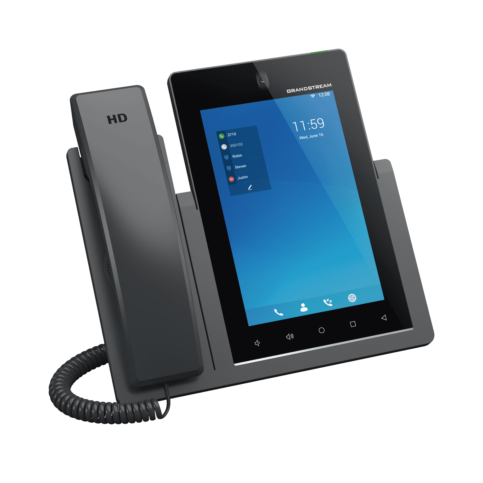 Teléfono IP Android 11, 16 líneas SIP con 16 cuentas, pantalla táctil 7″, puertos Gigabit, Wi-Fi, Bluetooth, PoE, codec Opus, IPV4/IPV6 con gestión en la nube GDMS GXV3470 - Grandstream