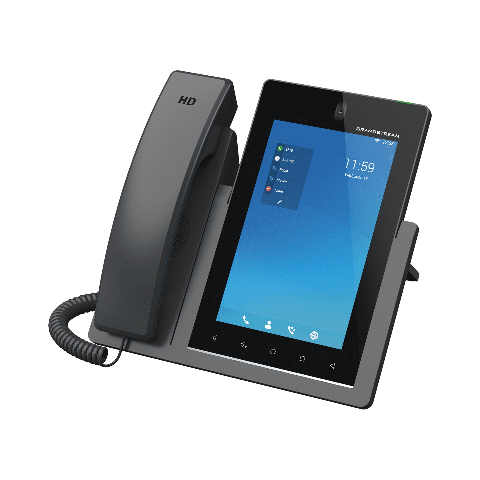 Teléfono IP Android 11, 16 líneas SIP con 16 cuentas, pantalla táctil 7″, puertos Gigabit, Wi-Fi, Bluetooth, PoE, codec Opus, IPV4/IPV6 con gestión en la nube GDMS GXV3470 - Grandstream