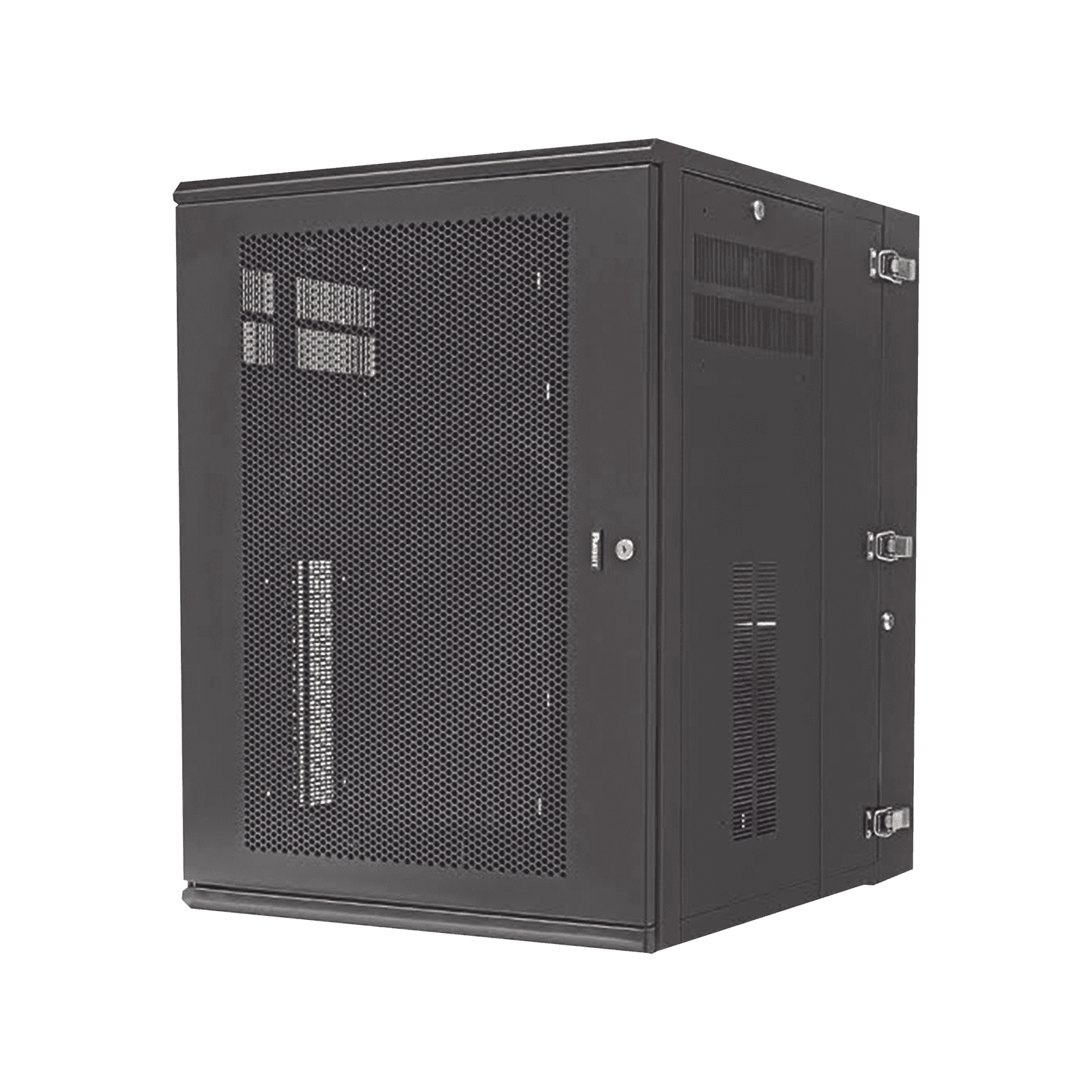 Gabinete PanZone de Montaje en Pared, de 19in, Puerta Ventilada, 18 UR, 762mm de Profundidad, Color Negro PZWMC1830P - PANDUIT