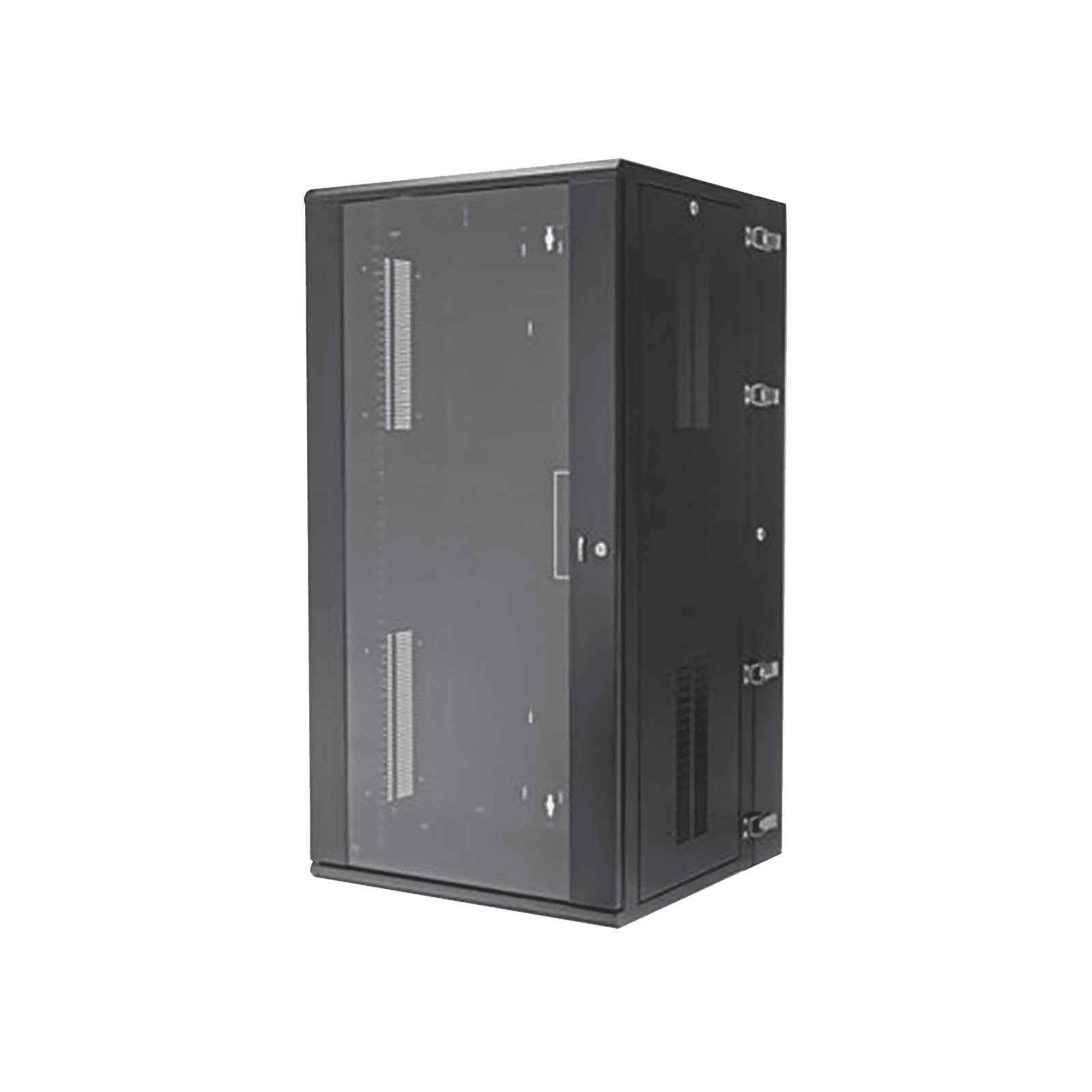 Gabinete PanZone de Montaje en Pared, de 19in, Puerta con Ventana de Seguridad, 26 UR, 635mm de Profundidad, Color Negro PZWMC26W - PANDUIT