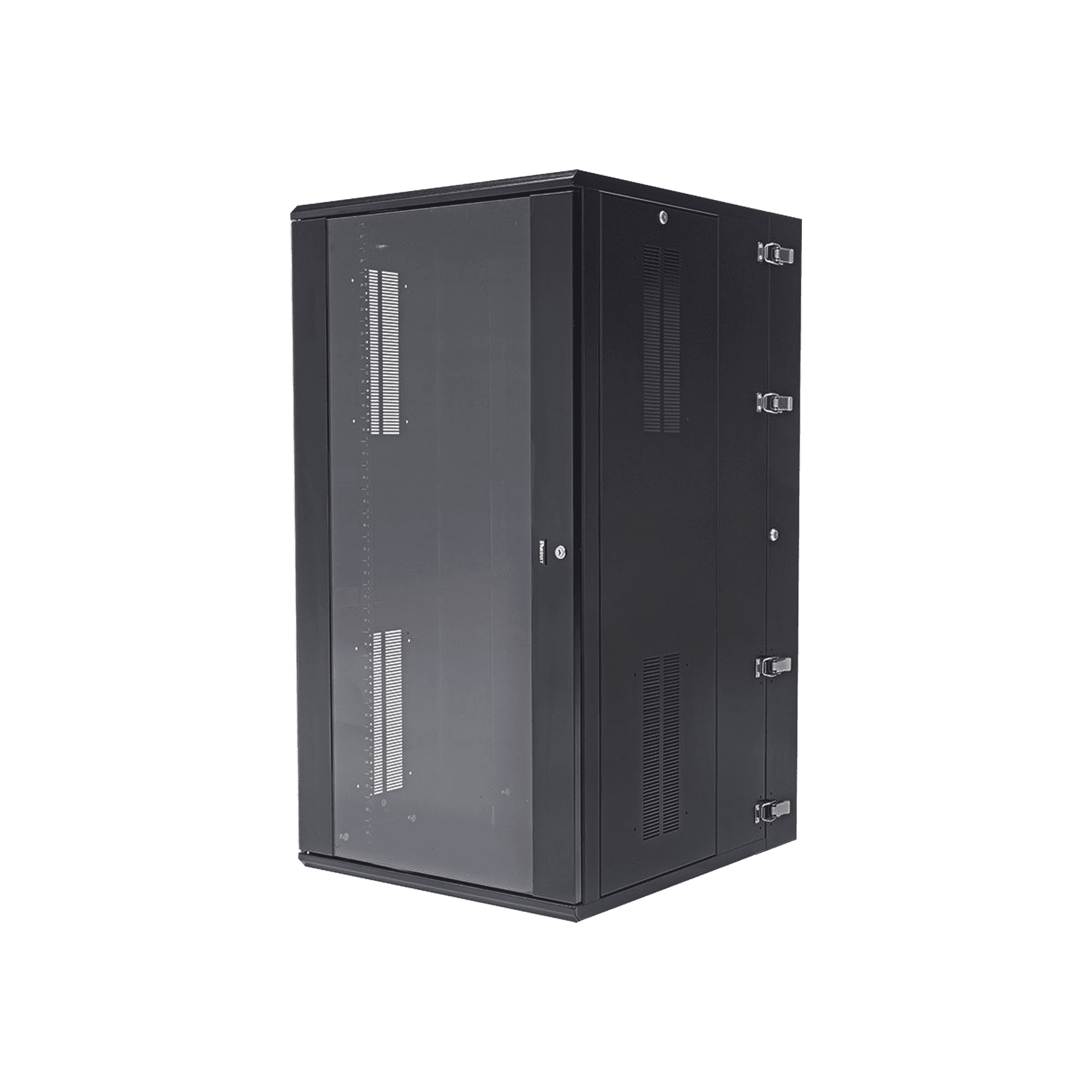 Gabinete PanZone de Montaje en Pared, de 19in, Puerta con Ventana de Seguridad, 26 UR, 762mm de Profundidad, Color Negro PZWMC2630W - PANDUIT