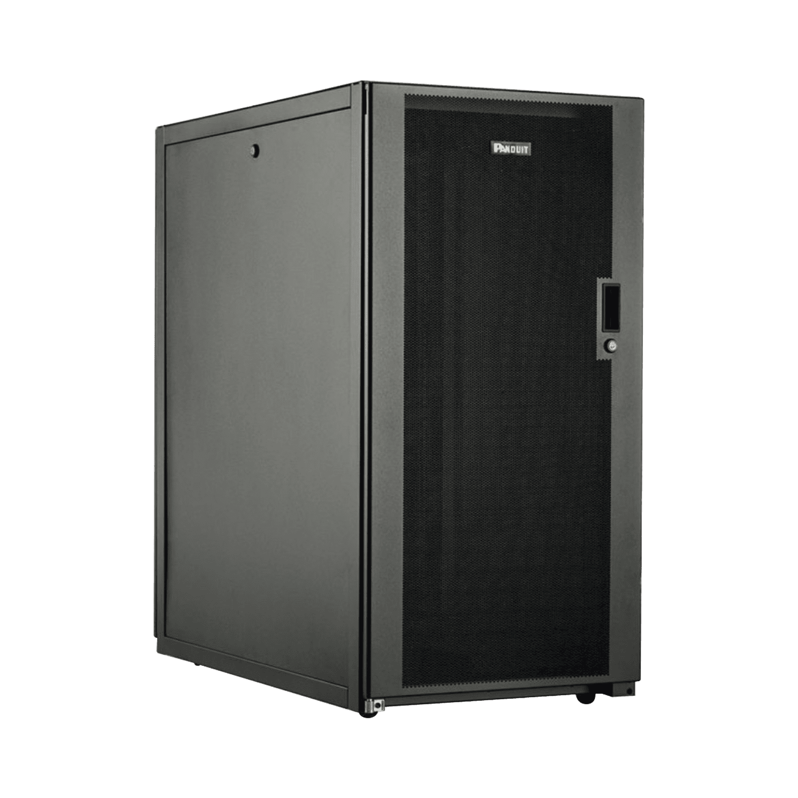 Gabinete Profesional de Telecomunicaciones, de Piso, 24 UR, 600 mm de Ancho y 1070 mm de Profundidad, Color Negro E6412B2 - PANDUIT