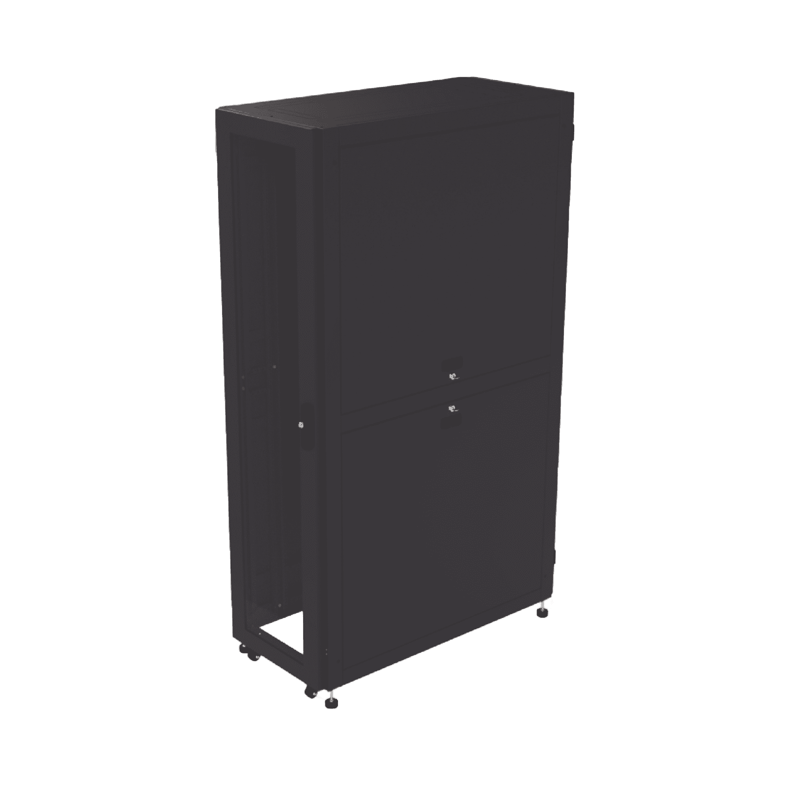 Gabinete Profesional para Telecomunicaciones de 45UR, 1200 mm Profundidad, Incluye 2 Organizadores Verticales de 45 Unidades de Rack, Se envía el Gabinete Armado. LP-60120-45U-R2 - LINKEDPRO BY EPCOM