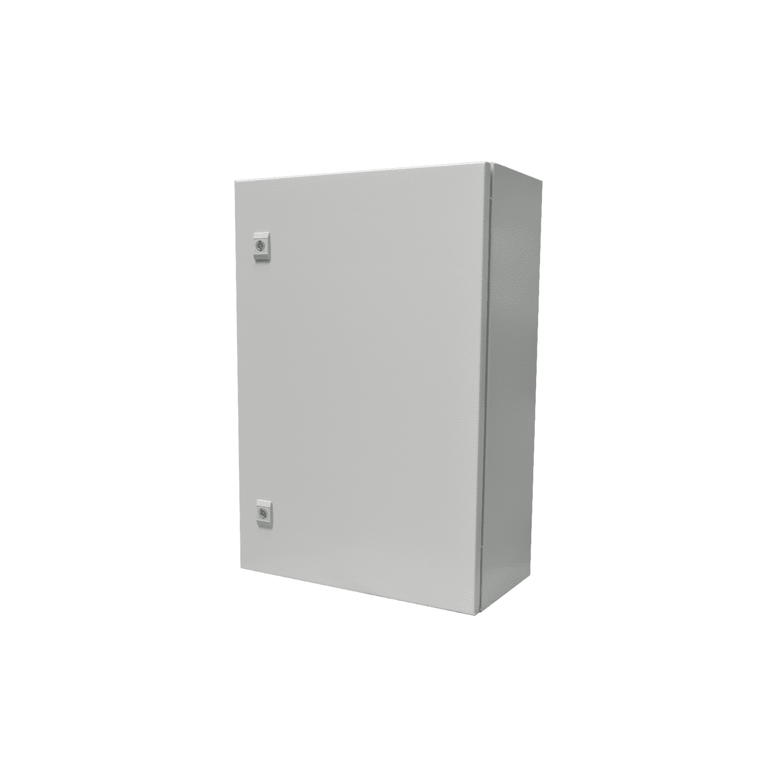 Gabinete de Acero IP66 Uso en Intemperie (500 x 700 x 250 mm) con Placa Trasera Interior Metálica y Compuerta Inferior Atornillable (Incluye Chapa y Llave T). PST-5070-25A - PRECISION