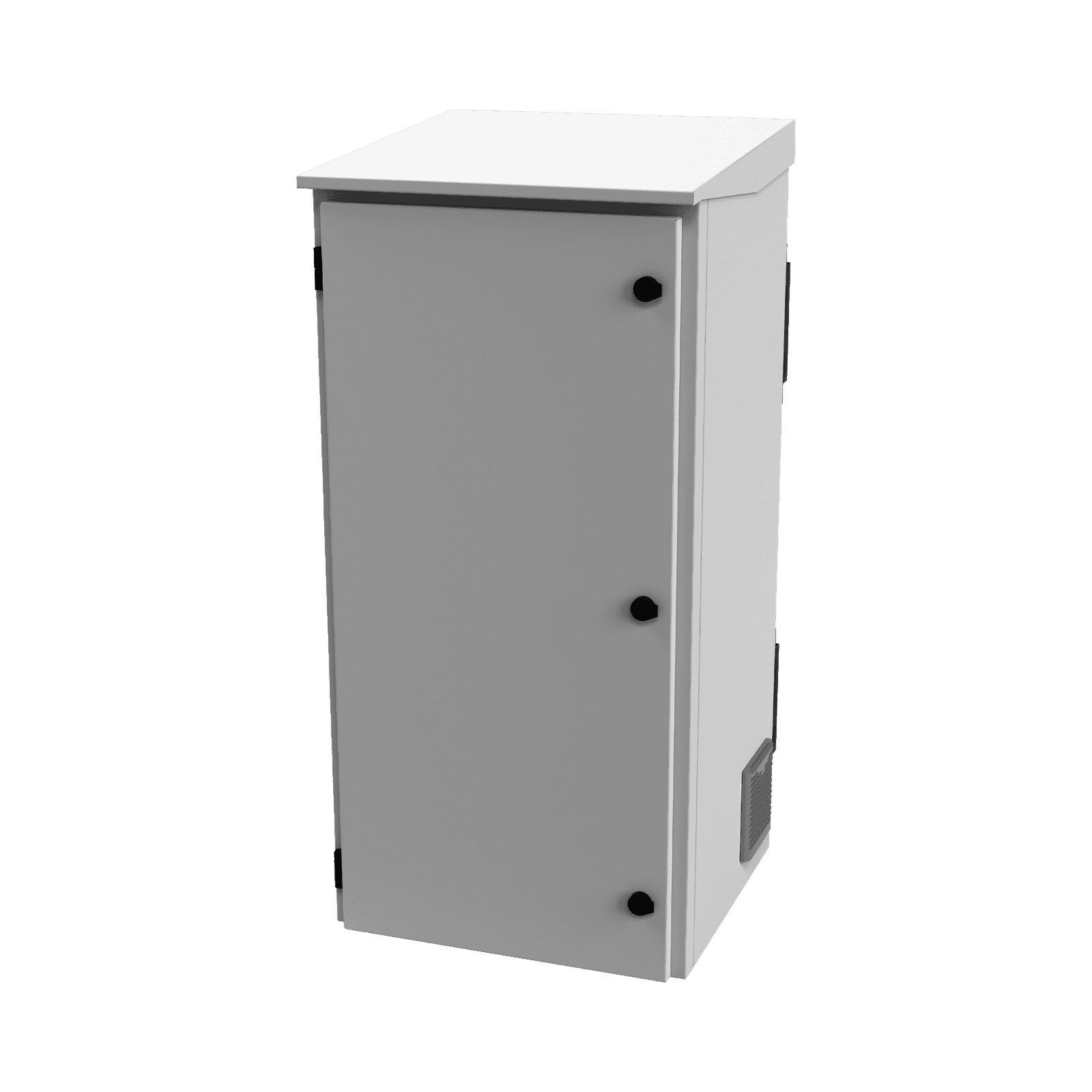 Gabinete de Exterior con Rack de 19″ de 24U con Ventiladores y Termostato, Se envía el Gabinete Armado (Montaje a poste o torre se vende por separado). LP-FORTE-24U-R3 - LINKEDPRO BY EPCOM