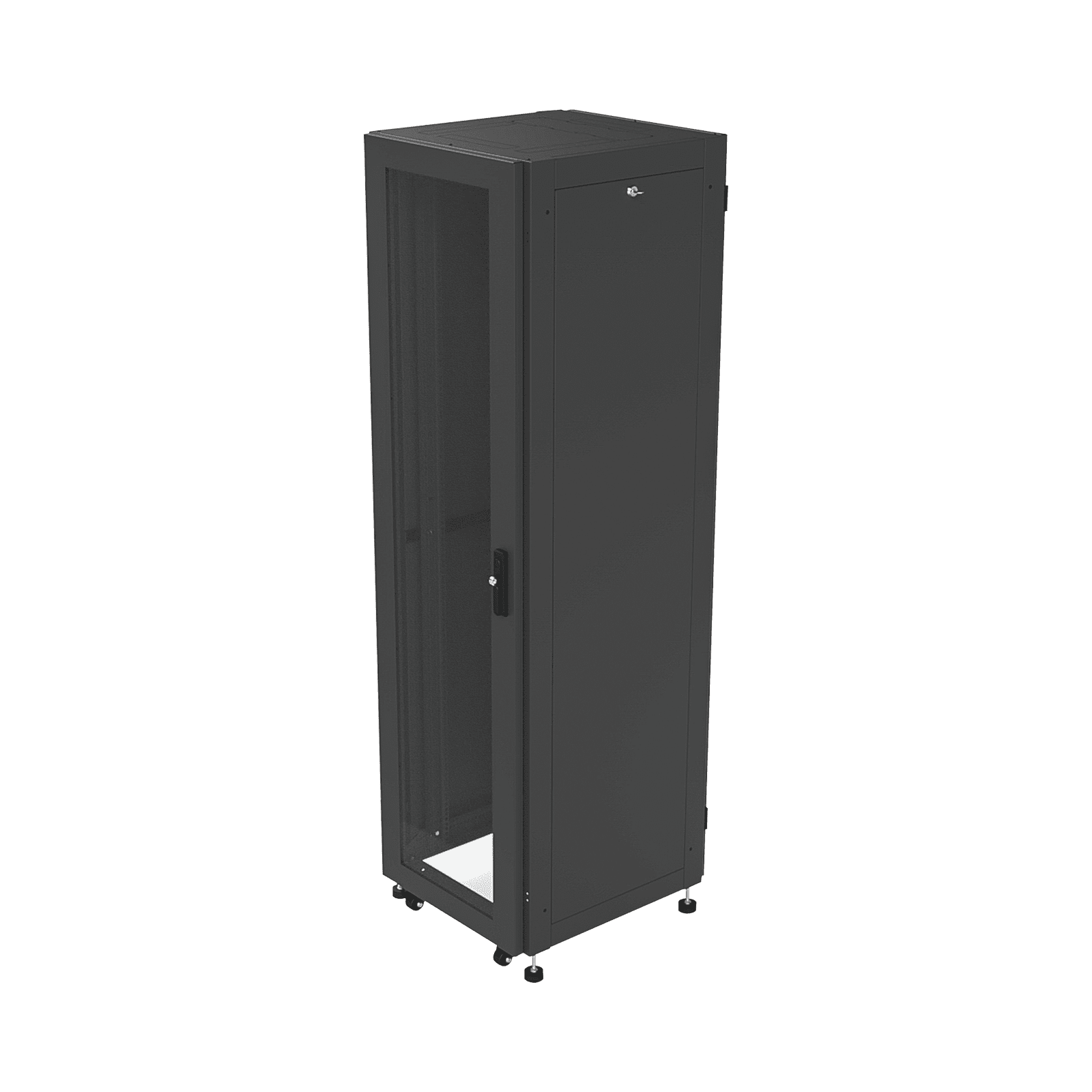 Gabinete para Telecomunicaciones Rack Estándar de 19″, 42UR, 600 mm Ancho x 600 mm Profundidad. Fabricado en Acero, Se envía el Gabinete Armado. LP-6060-42U-R2 - LINKEDPRO BY EPCOM