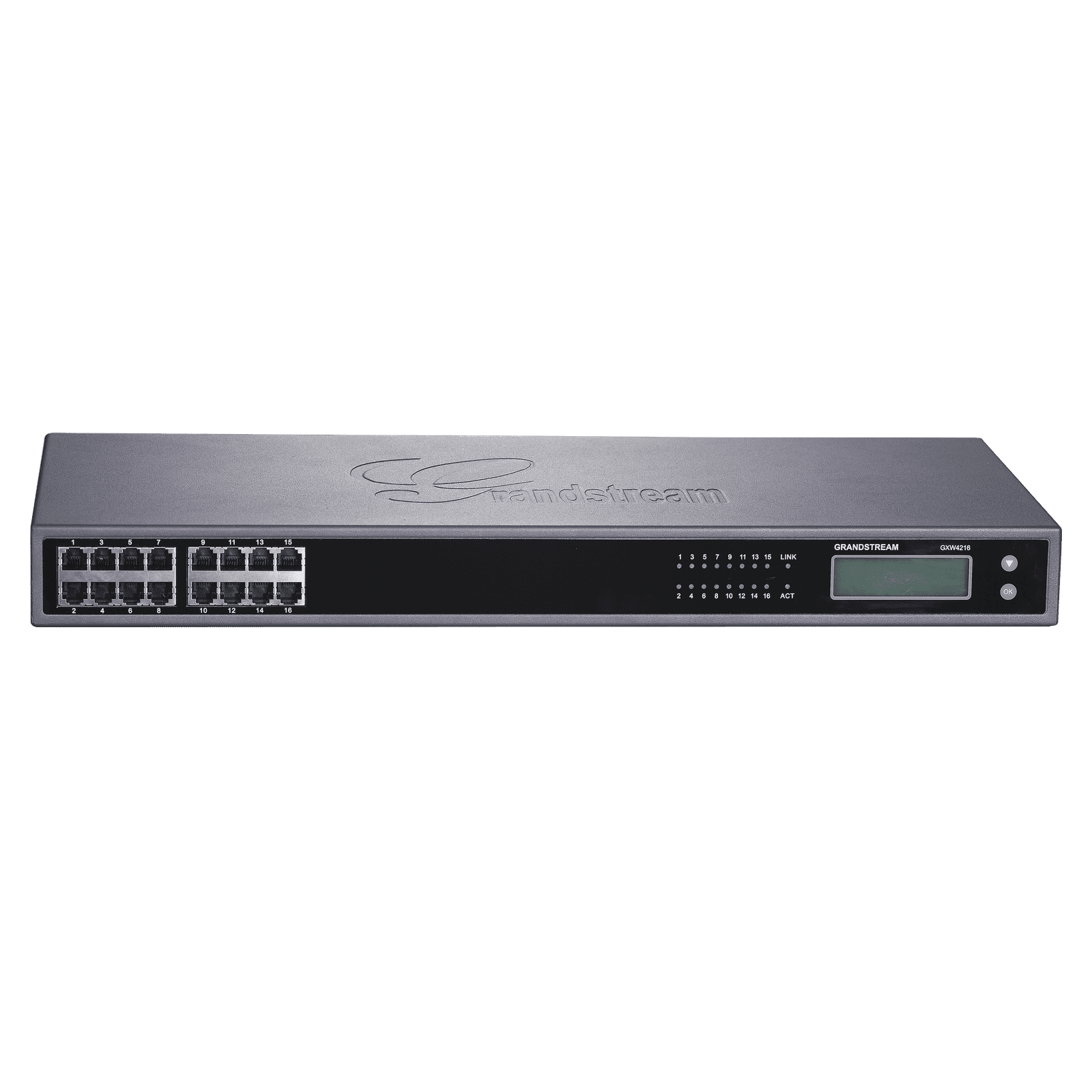 Gateway VoIP GrandStream ATA de 16 puertos FXS + 1 puerto TELCO de 50 pins, p/montaje en rack GXW4216V2 - Grandstream