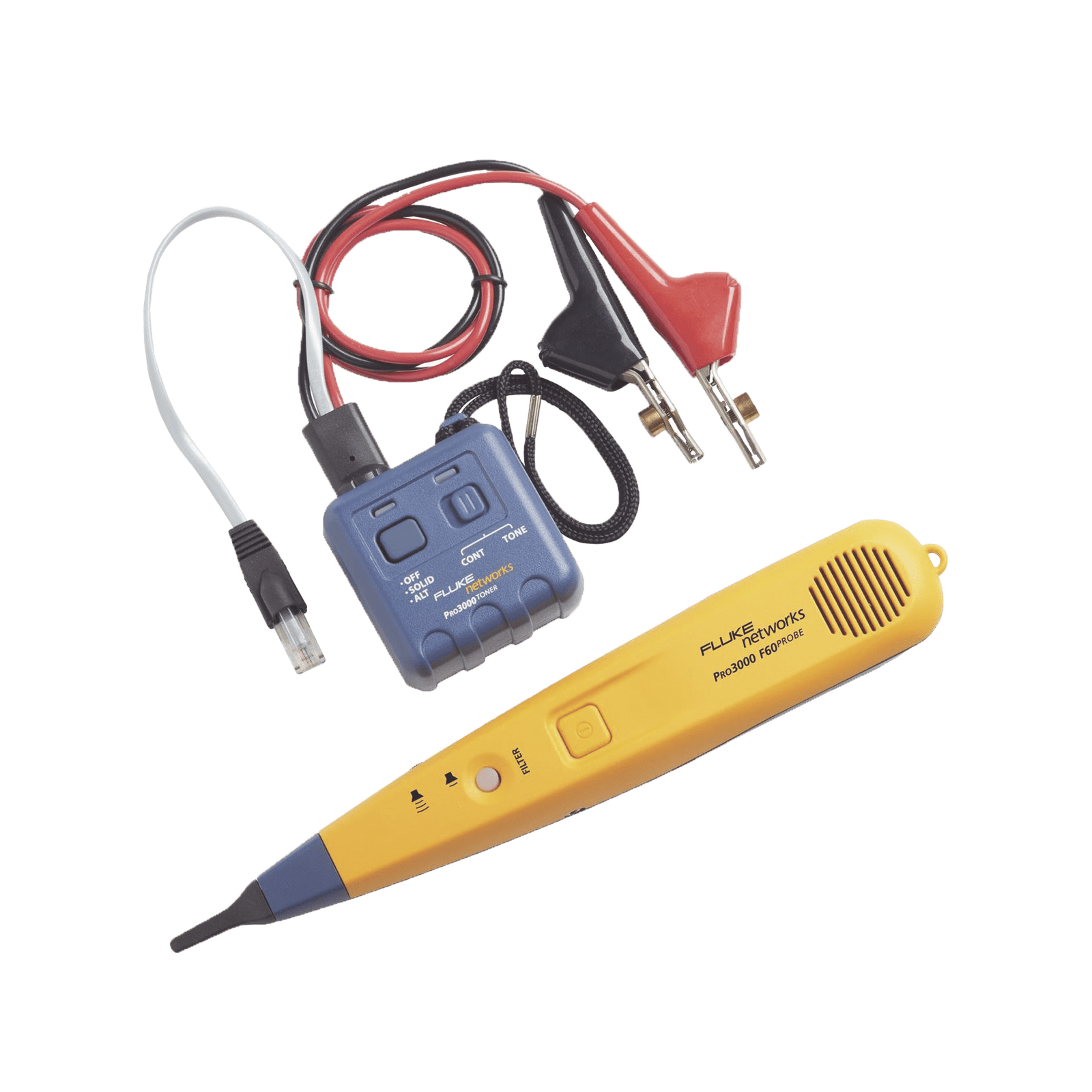 Generador y Sonda (Detector) de Tonos PRO3000™, Con Filtrado de Señales a 60Hz, Para Identificación de Señales Analogicas en Cableado Inactivo PRO3000F60-KIT - FLUKE NETWORKS