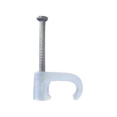 Grapa para cable plano de 3mm color transparente (100pzs) TC-3X5 - THORSMAN