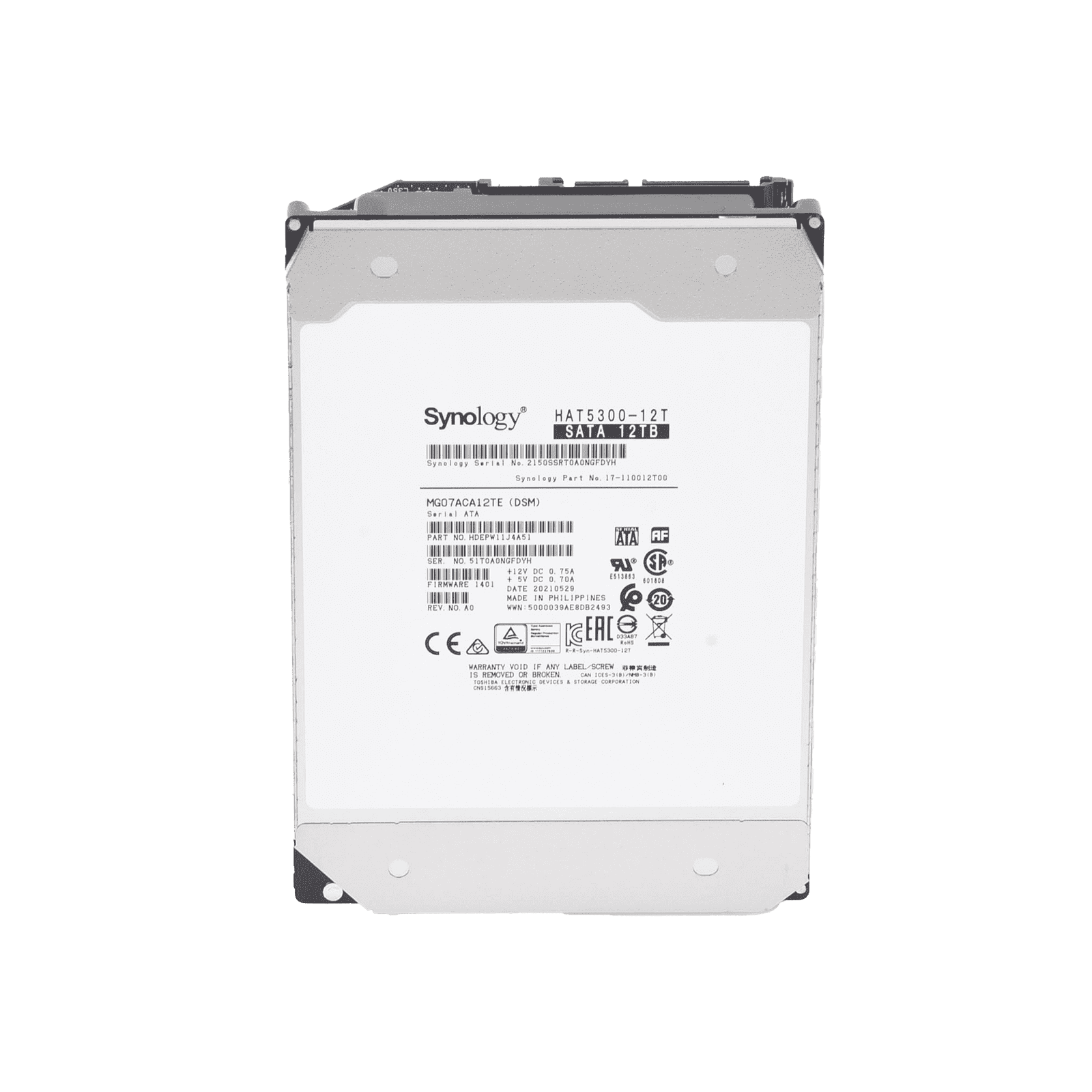 Unidades de almacenamiento empresariales / Disco duro 12TB / 7200RPM / NAS SYNOLOGY HAT5300-12T - SYNOLOGY