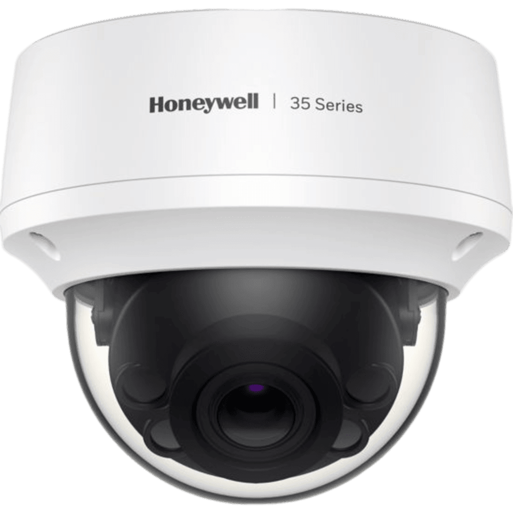 Domo IP 5 Megapixel / Lente Mot. 2.7 a 13.5 mm / 50 mts IR / Ultra Baja Iluminación /  NDAA / ONVIF /  IP67 / IK10 / H.265 / IA (Filtro de Humanos y Vehiculos) / Merodeo / Conteo de Personas / PoE / Audio y Alarmas I/O / Serie 35 HC35W45R2
