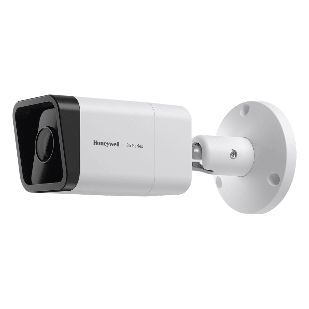 Bala IP 8 Megapixel / Lente Mot. 2.7 a 13.5 mm / 60 mts IR / Ultra Baja Iluminación / IP67 / H.265 / IA (Filtro de Humanos y Vehiculos) / Merodeo / Conteo de Personas / PoE / Audio y Alarmas I/O / ONVIF / NDAA / Serie 35 / Honeywell Security HC35WB8R2