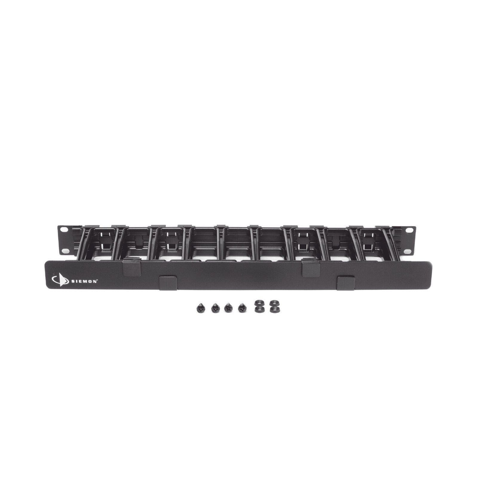 Organizador de Cable Horizontal RouteIT, Sencillo, Para Rack de 19in, 4in de profundidad, 1UR HCM-4-1U - SIEMON