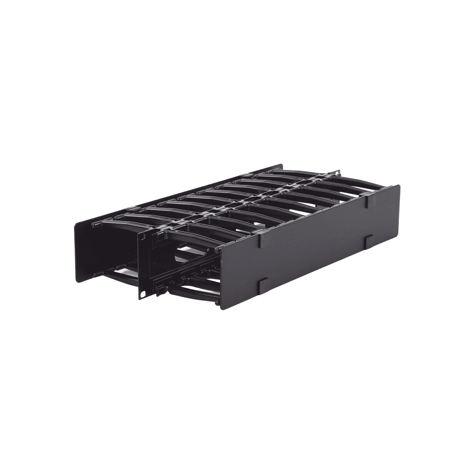 Organizador de Cable Horizontal RouteIT, Doble, Para Rack de 19in, 4in de profundidad, 2UR HCM-4-2U-D - SIEMON