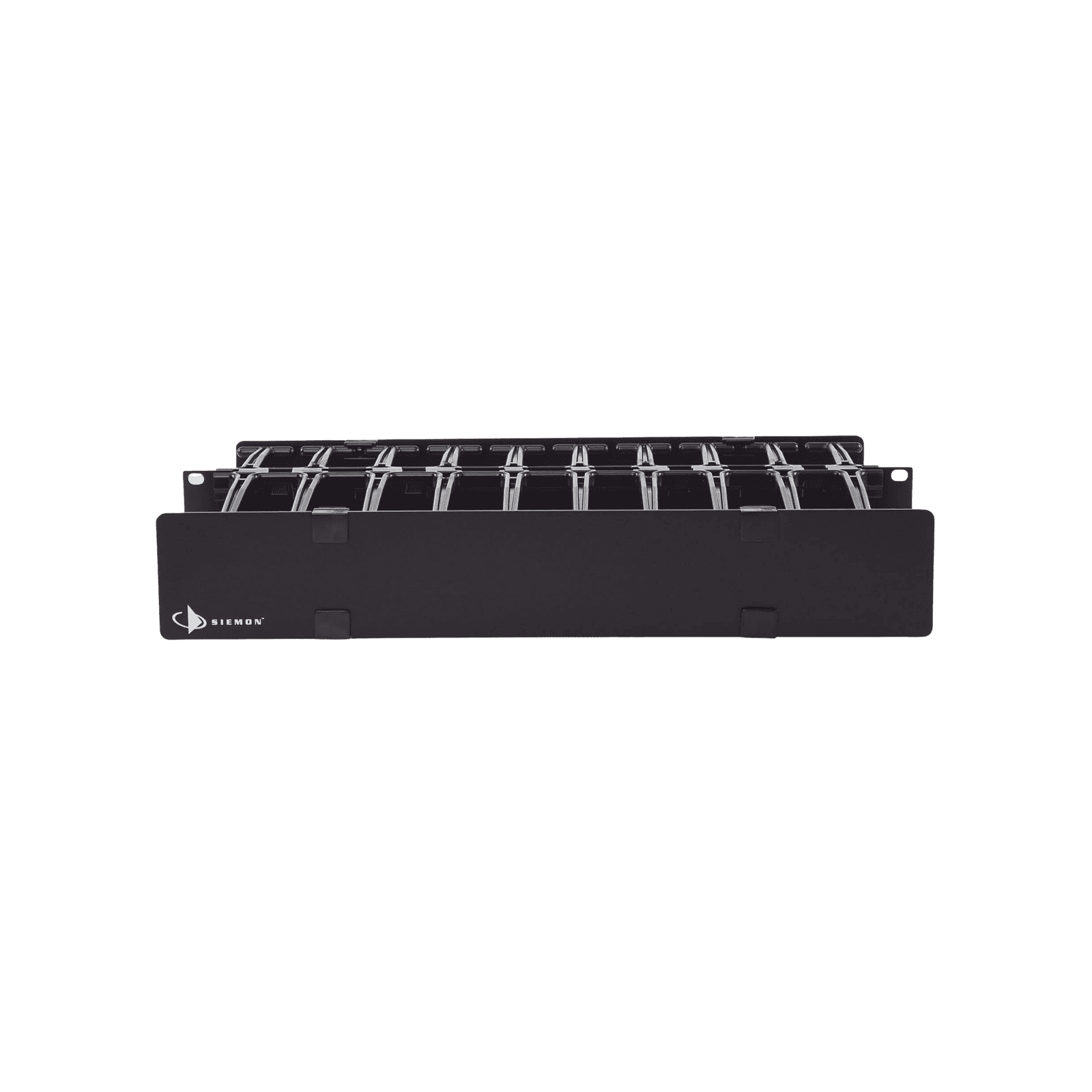 Organizador de Cable Horizontal RouteIT, Doble, Para Rack de 19in, 4in de profundidad, 2UR HCM-4-2U-D - SIEMON