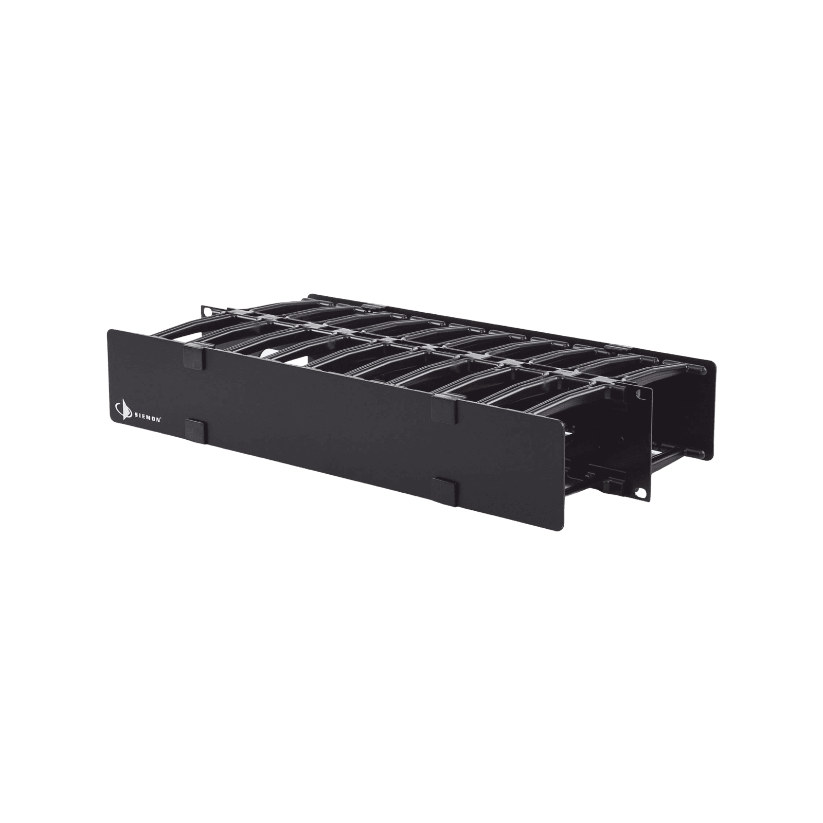 Organizador de Cable Horizontal RouteIT, Doble, Para Rack de 19in, 4in de profundidad, 2UR HCM-4-2U-D - SIEMON