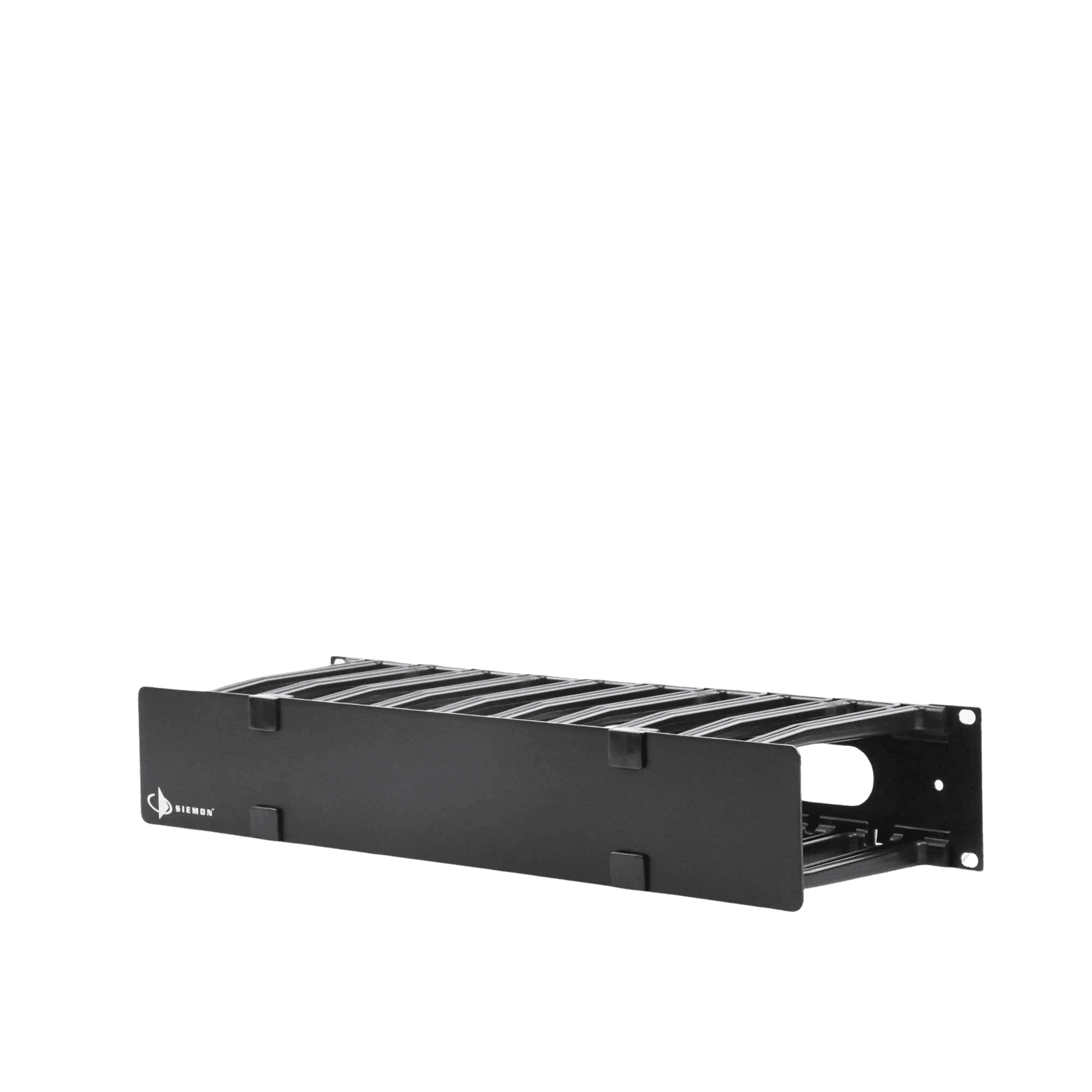 Organizador de Cable Horizontal RouteIT, Sencillo, Para Rack de 19in, 6in de profundidad, 2UR HCM-6-2U - SIEMON