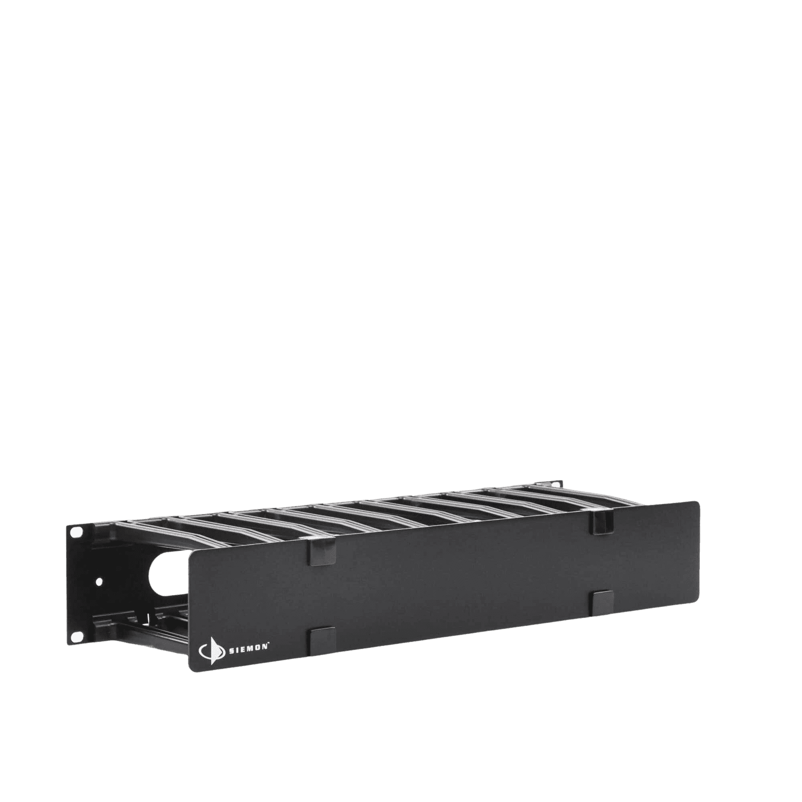 Organizador de Cable Horizontal RouteIT, Sencillo, Para Rack de 19in, 6in de profundidad, 2UR HCM-6-2U - SIEMON