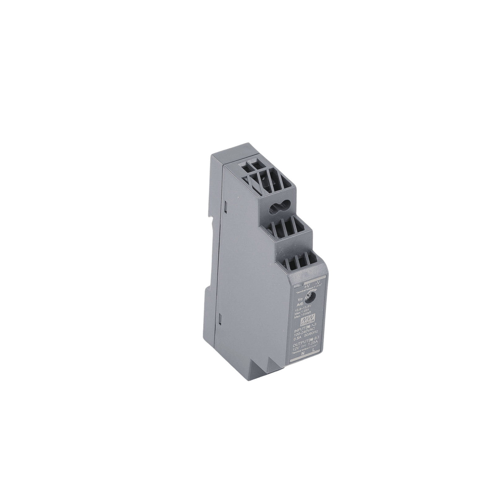 Fuente de Poder Industrial Ultra Delgada Riel Din 12Vcc, 15W HDR-15-12 - MEANWELL