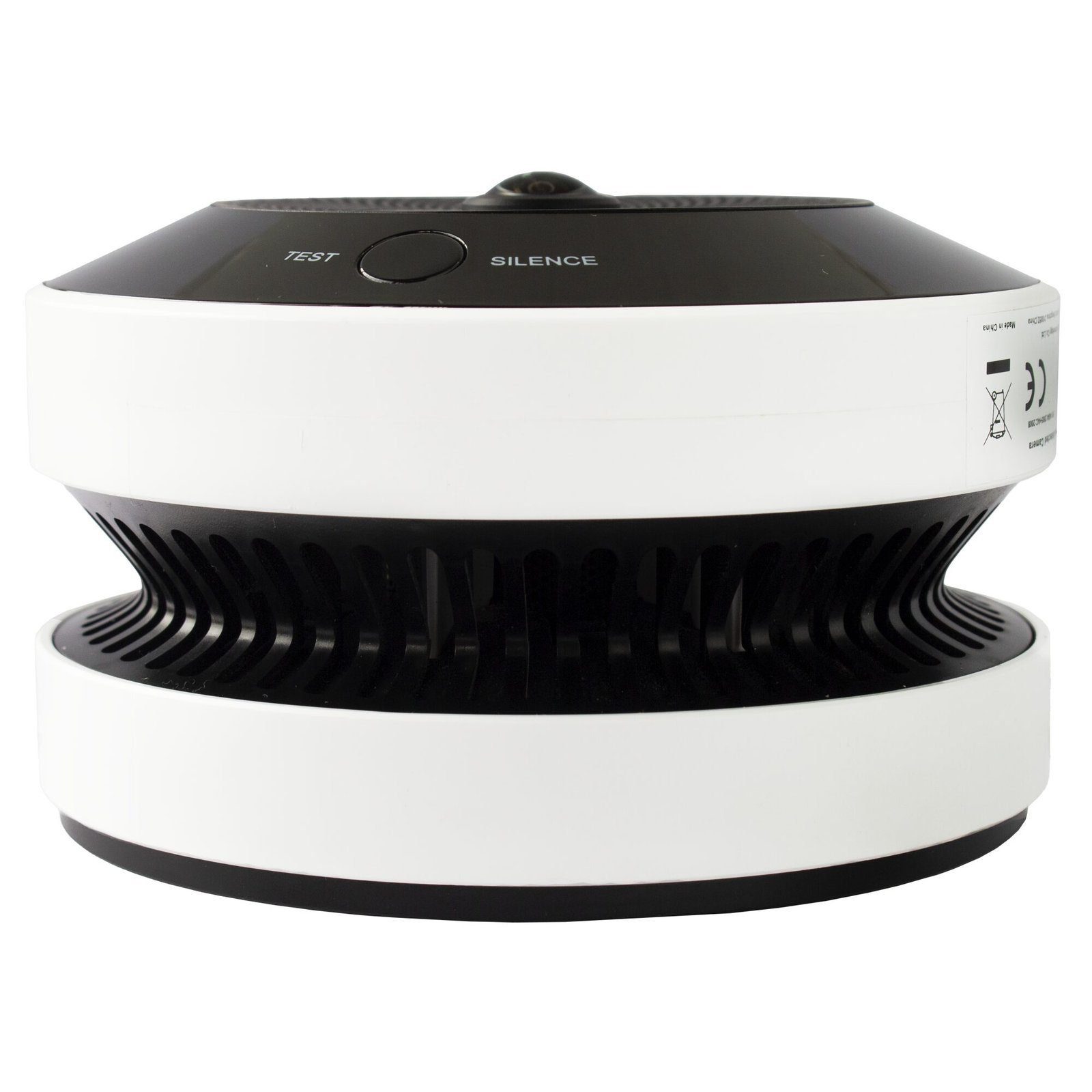 (HikFire) Mini Fisheye IP 4 Megapixel con Detector de Humo Puntual / Autónomo / Entrada y Salida de Alarma / 15 mts IR / PoE / WDR 120 dB / Alarma de 85 dB / MicroSD 128GB / Compatible con Hik-Connect HF-VS409 - HIKVISION
