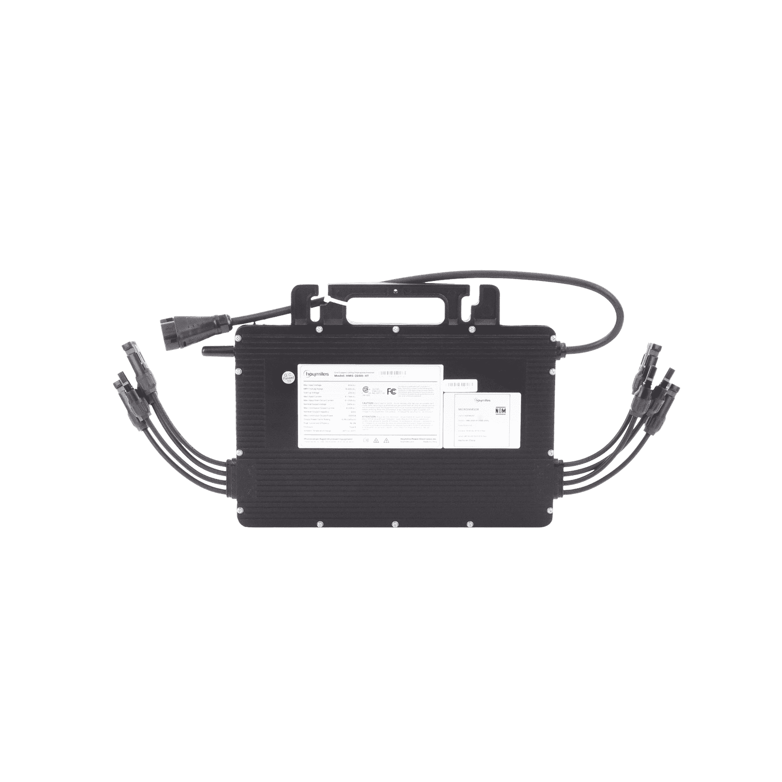 Microinversor 2 Kw, 220 Vca, para Interconexión a Red Eléctrica, IP67, Conexión para Cable Troncal, Soporta Oversizing a 4 Módulos de Hasta 670 W HMS20004TA - HOYMILES