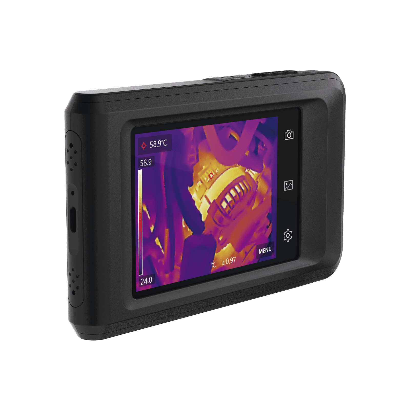 POCKET2 – Cámara Termográfica Portátil Lente 3.5 mm (256 × 192) / WiFi / IP54 / Memoria interna 16 Gb / Hasta 4 Horas de Funcionamiento Continuo HM-TP42-3AQF/W-POCKET2 - HIKMICRO