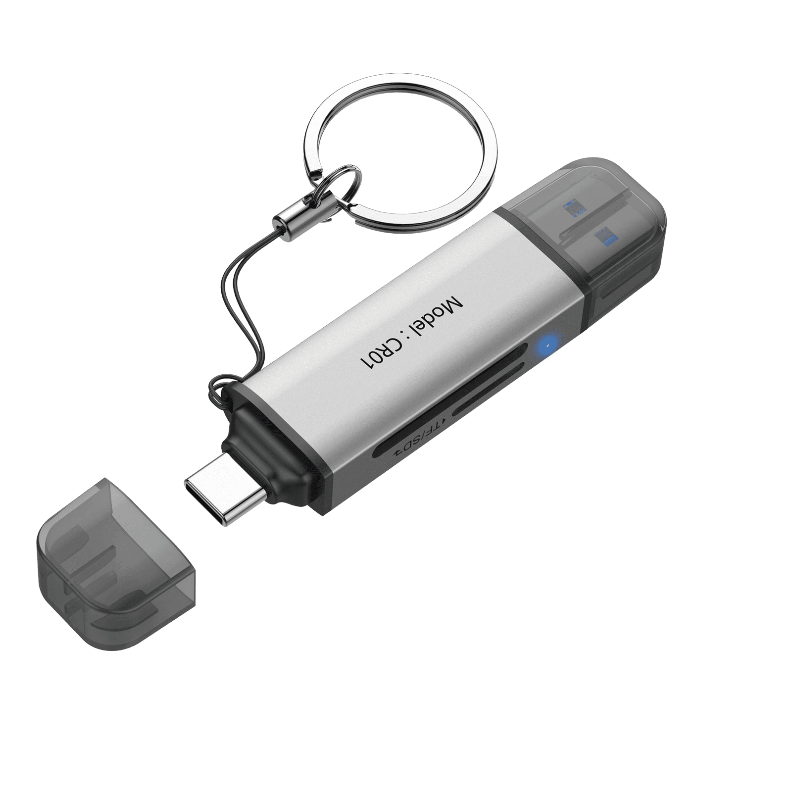 Lector de Tarjetas 2 en 1 / Conector Dual USB-A y USB-C / Soporta SD y Micro SD HS-HUB-CR01 - HIKSEMI by HIKVISION