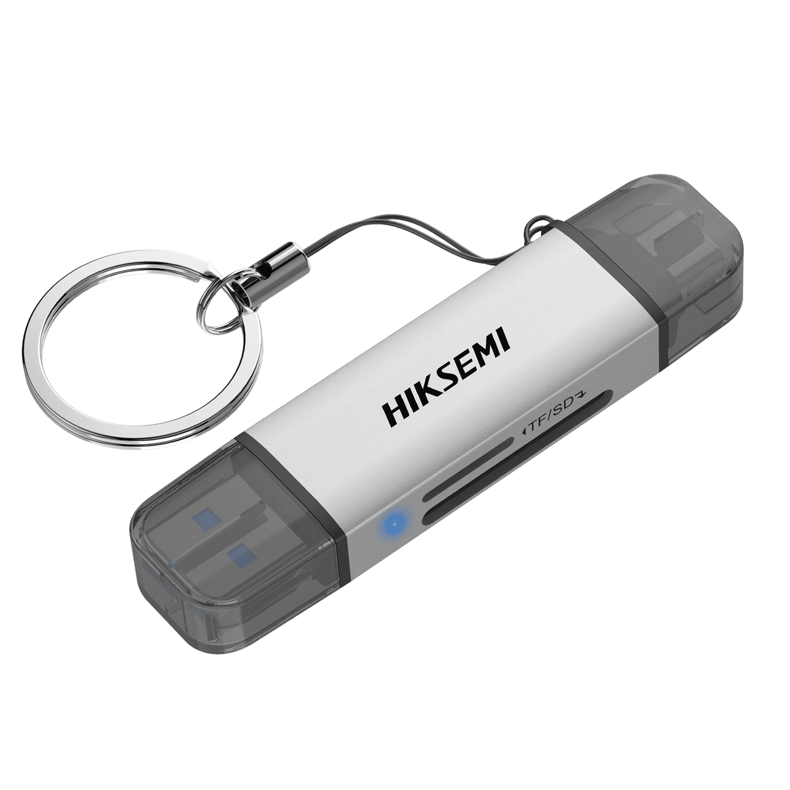 Lector de Tarjetas 2 en 1 / Conector Dual USB-A y USB-C / Soporta SD y Micro SD HS-HUB-CR01 - HIKSEMI by HIKVISION