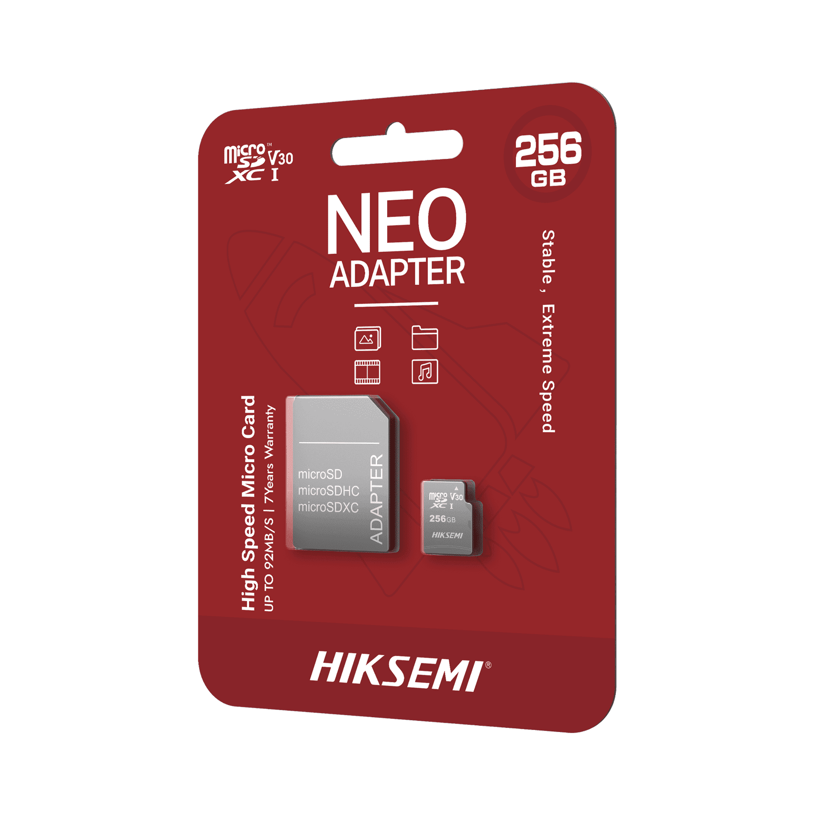Memoria microSD con Adaptador Ideal para Celular o Tablet / 256 GB / Multipropósito HS-TF-C1/256G/NEO/A - HIKSEMI by HIKVISION