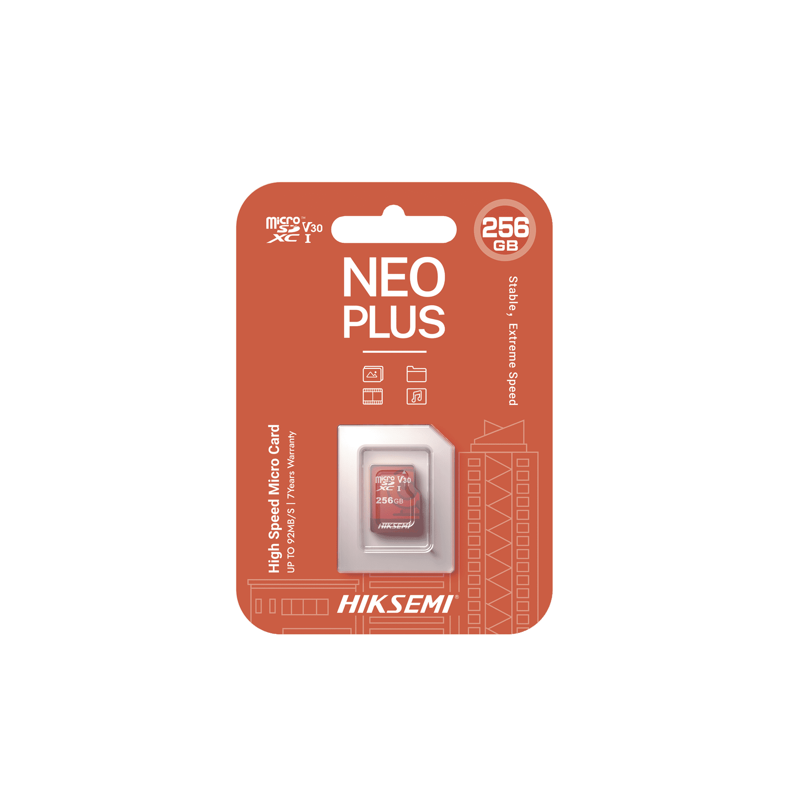 Memoria microSD / Clase 10 de 256 GB / Especializada Para Videovigilancia (Uso 24/7) / Compatibles con cámaras HIKVISION y Otras Marcas / 95 MB/s Lectura / 55 MB/s Escritura HS-TF-E1/256G - HIKSEMI by HIKVISION