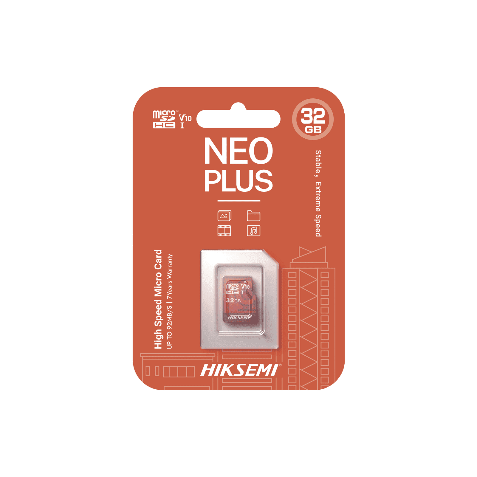 Memoria microSD / Clase 10 de 32 GB / Especializada Para Videovigilancia (Uso 24/7) / Compatibles con cámaras HIKVISION y Otras Marcas / 95 MB/s Lectura / 25 MB/s Escritura HS-TF-E1/32G - HIKSEMI by HIKVISION