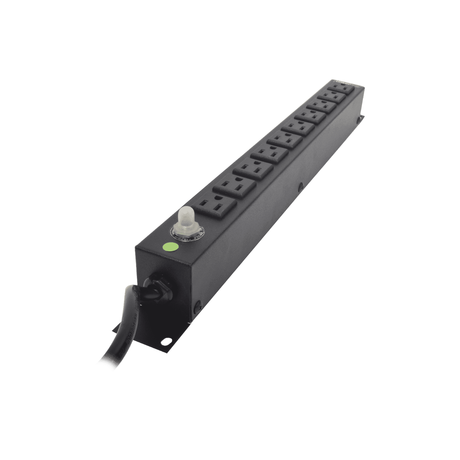 Tomacorriente Horizontal (PDU) de 10 Contactos (NEMA 5-15R) Rack 19″ 1UR. Voltaje Entrada/Salida: 120Vca/15A HTCM-1U-10C - LINKEDPRO BY EPCOM