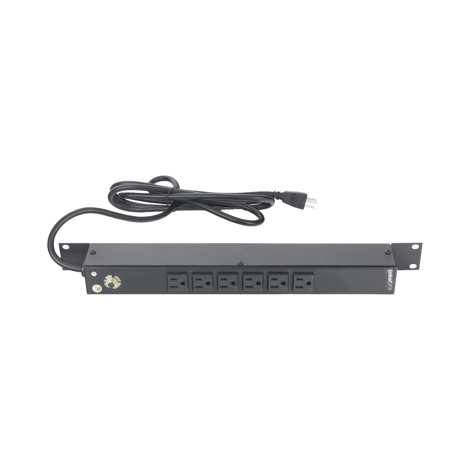Tomacorriente Horizontal (PDU) de 6 Contactos (NEMA 5-15R) Rack 19″ 1UR. Voltaje Entrada/Salida: 120Vca/15A HTCM1U6C - LINKEDPRO BY EPCOM