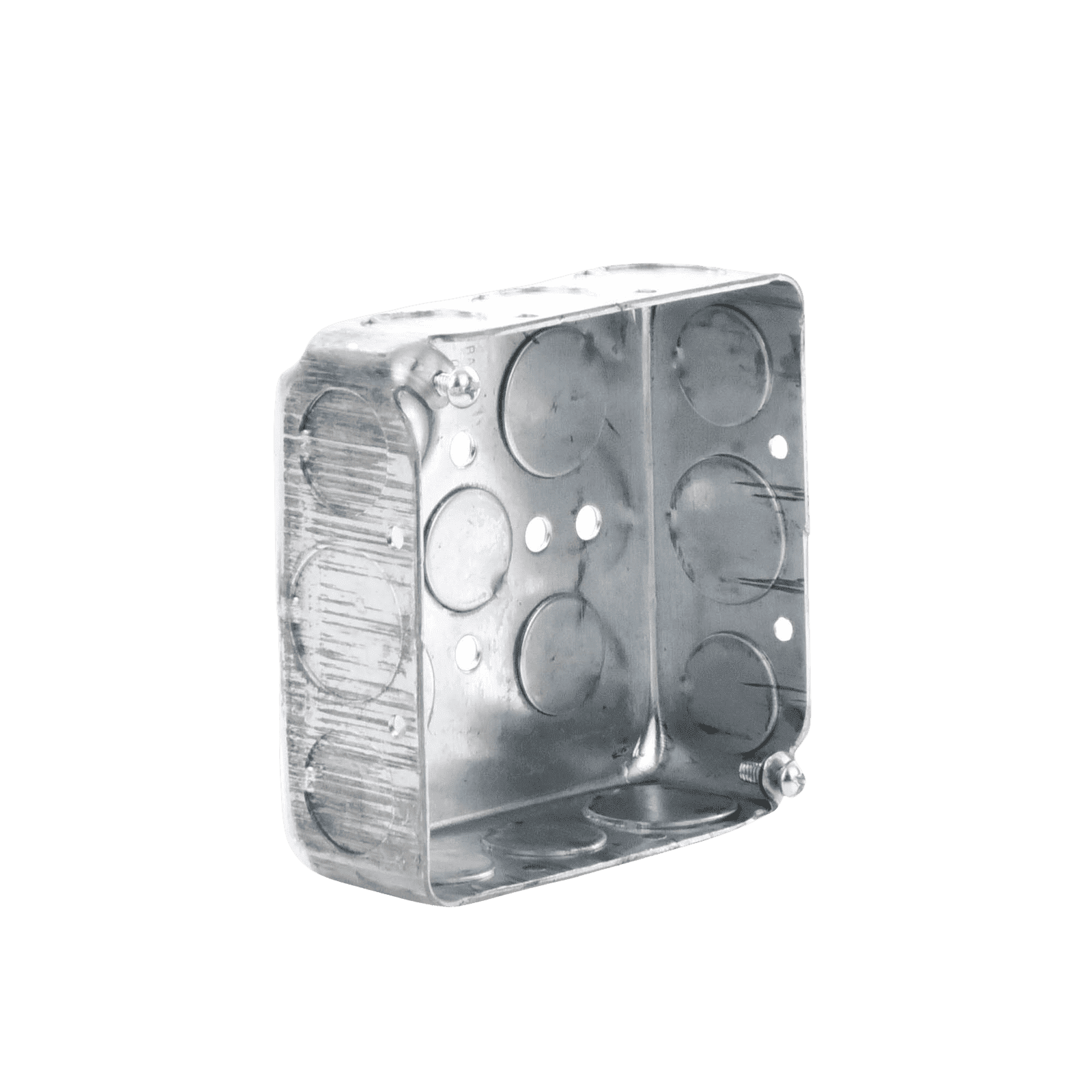 Caja Cuadrada 4 x 4″/ Profundidad 1- 1/2″/ Cuenta con 11 Entradas de 1/2″ y 6 de 3/4″.. HUB-192 - RACO