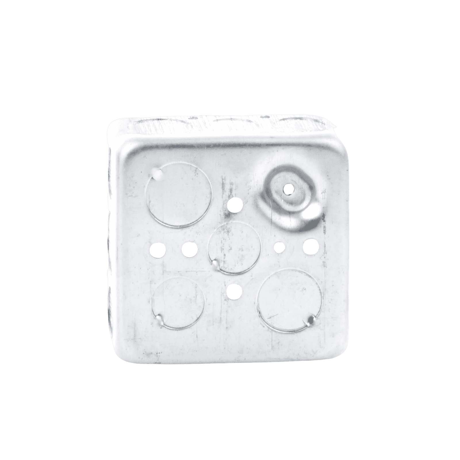 Caja Cuadrada 4 x 4″/ Profundidad 1- 1/2″/ Cuenta con 11 Entradas de 1/2″ y 6 de 3/4″.. HUB-192 - RACO