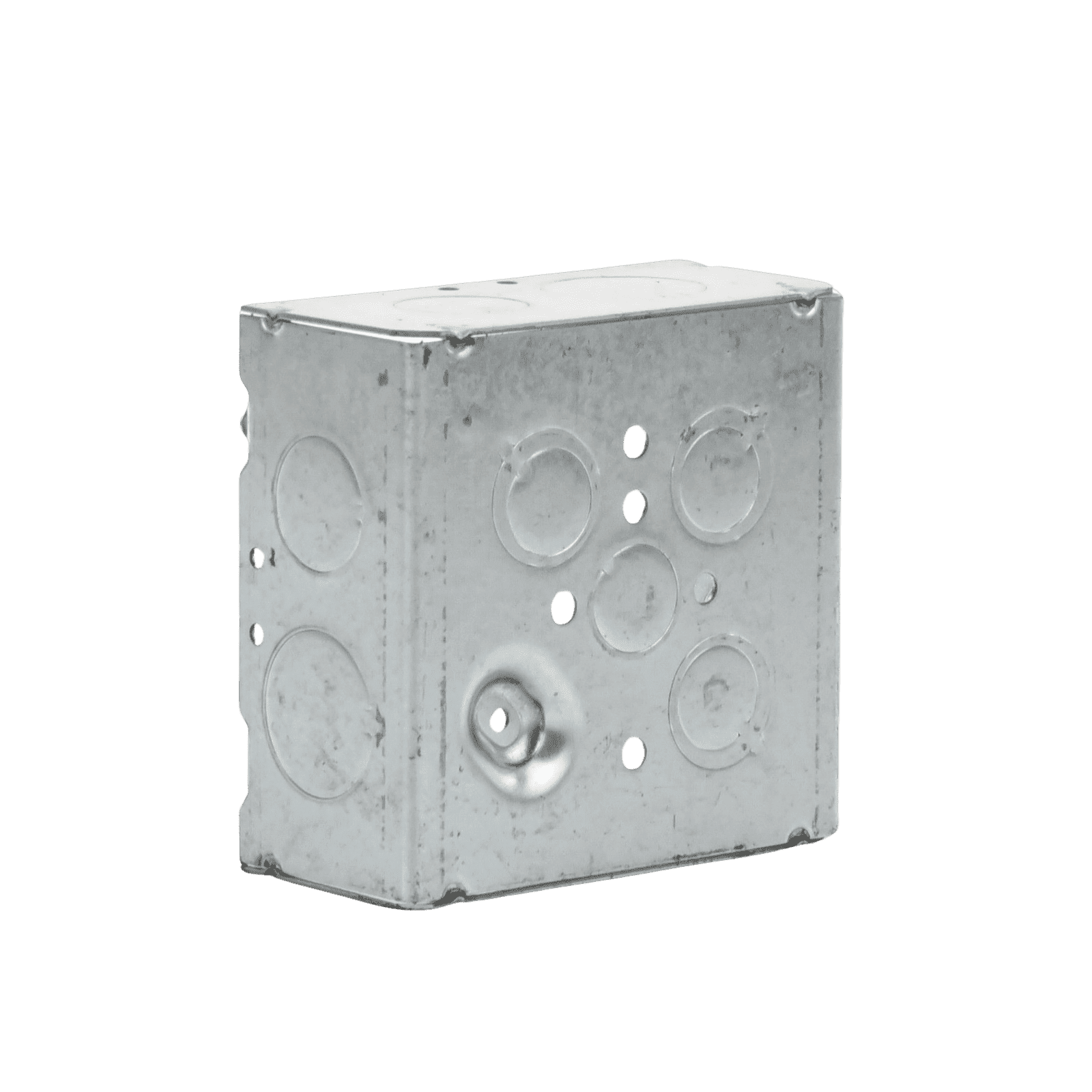 Caja Cuadrada 4 11/16″ x 4 11/16″/ Profundidad 2- 1/8″/ 4 Entradas 1″, 4 Entradas 3/4″, 1 Entrada 1/2″ y 3 TKO (1/2″-3/4″). HUB-265 - RACO