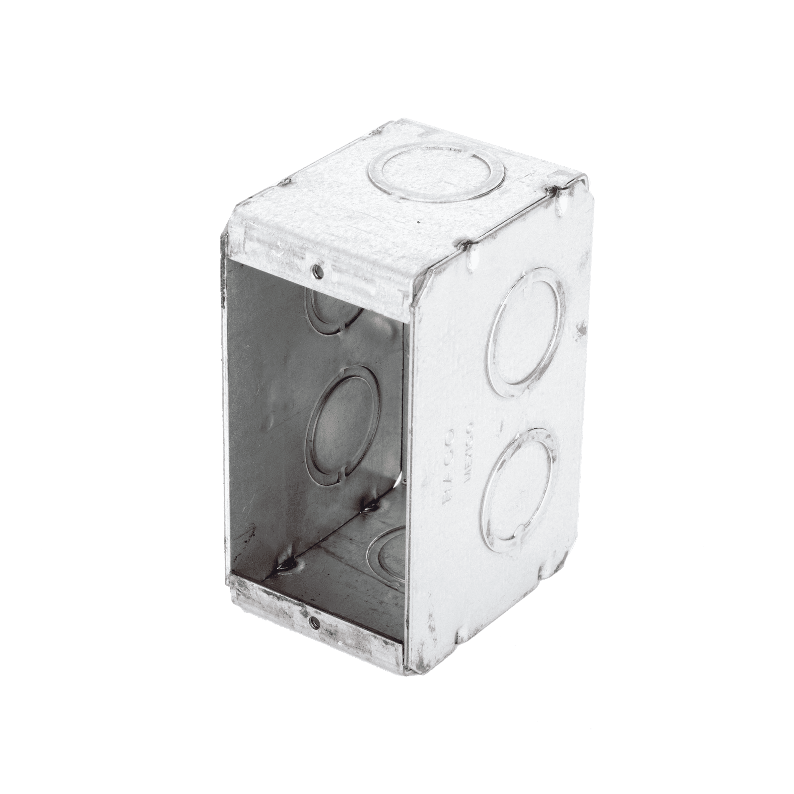 Caja (Chalupa ) Multigang de 1 Gang/ Profundidad de 2-1/2″/ 8 TKO (1/2″ y 3/4″). HUB-690 - RACO